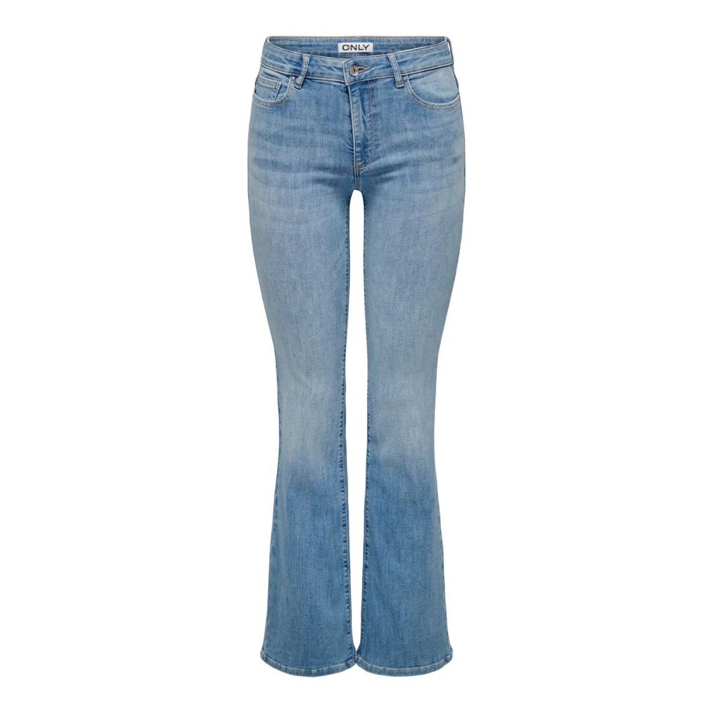 Only Jeans Onlann Mid Flared Hellblau für Damen
