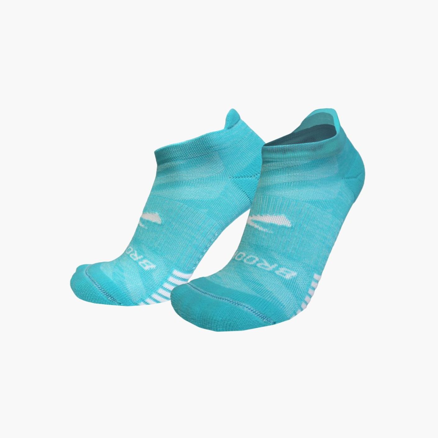 Brooks Ghost Lite No Show Socken 2 Paar Strobe Blau/Weiß/Blau