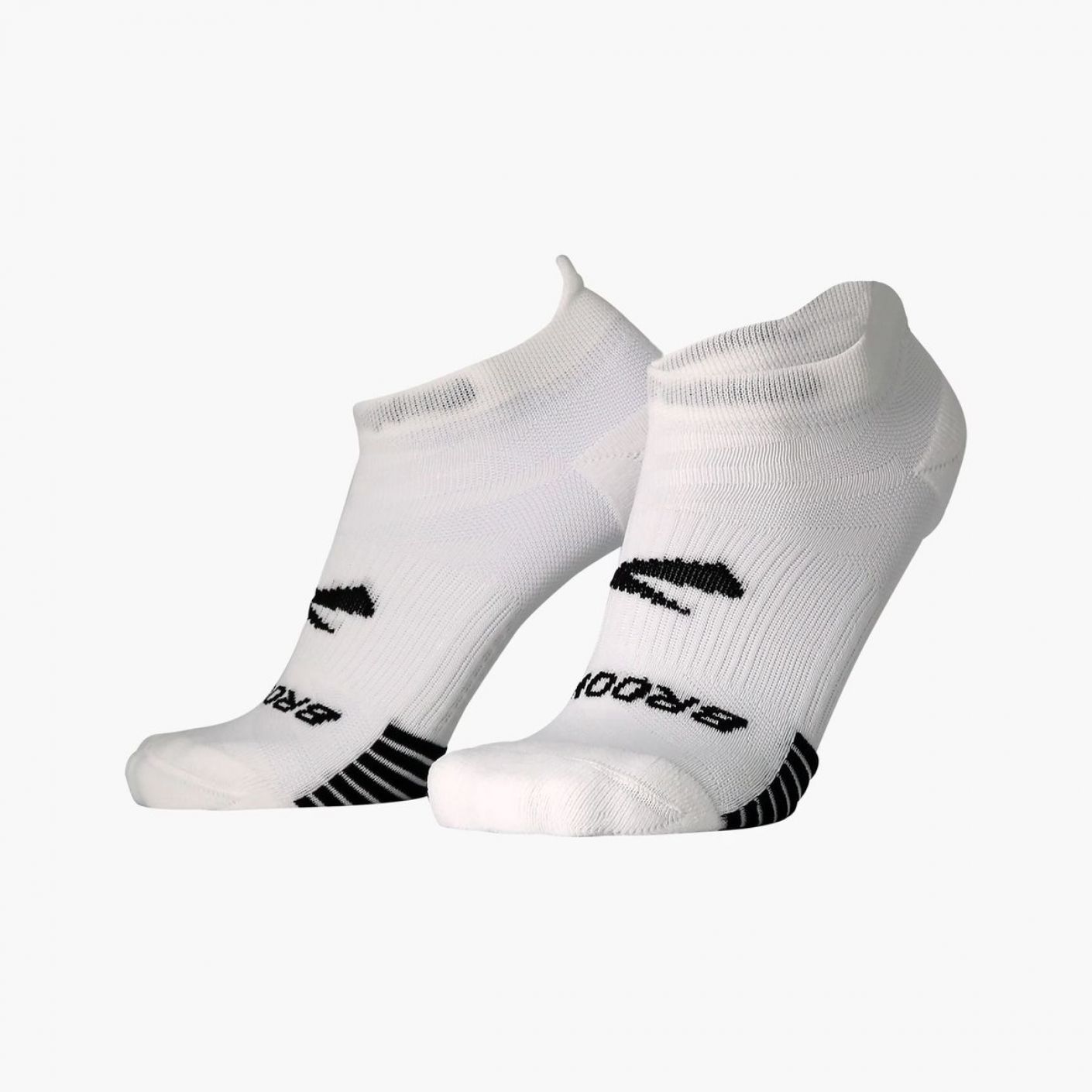 Brooks Ghost Lite No Show Socken 2 Paar Weiß