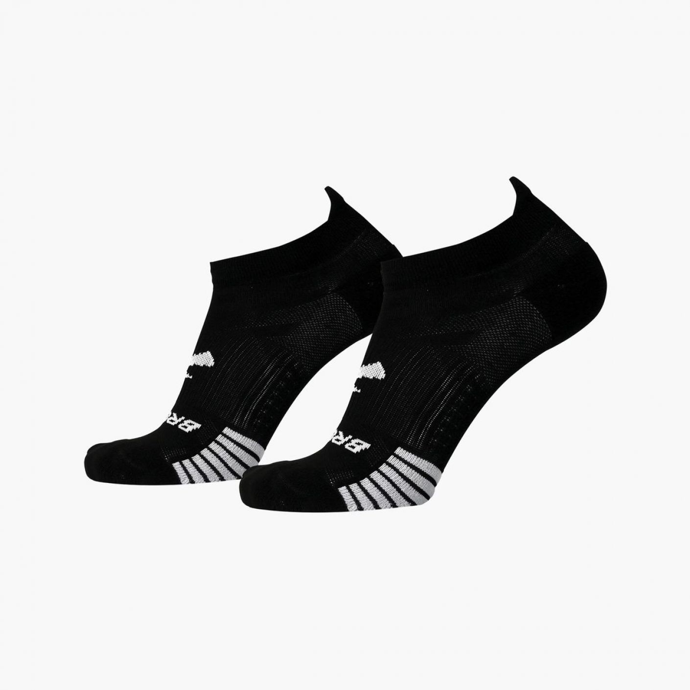 Brooks Ghost Lite No Show Socken 2 Paar Schwarz