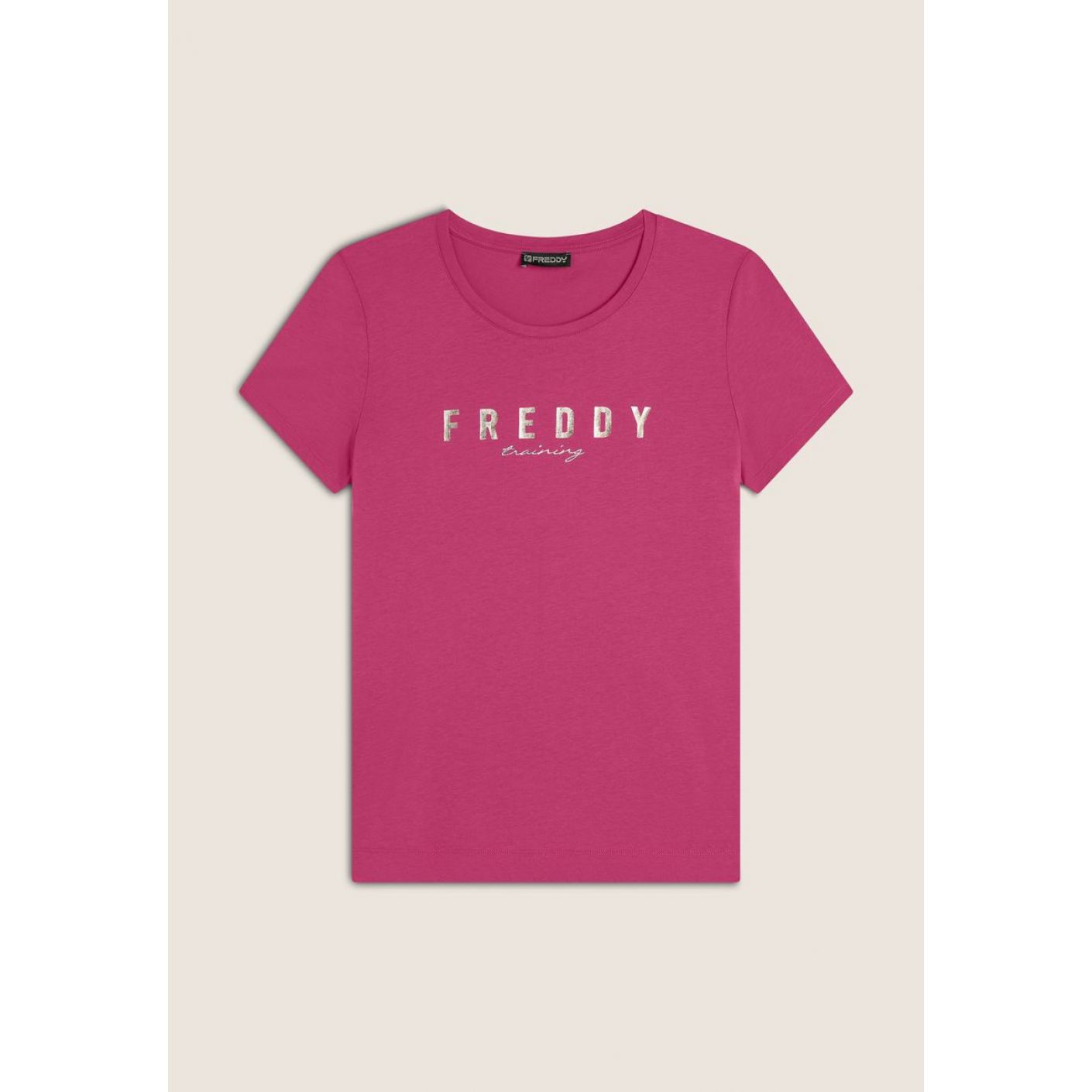 Freddy T-Shirt in jersey con logo Purple da Donna