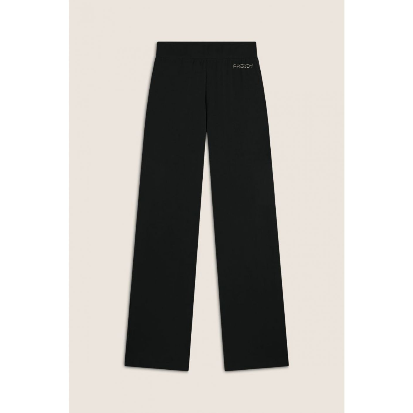 Freddy Pantaloni comfort fit con gamba ampia Nero da Donna