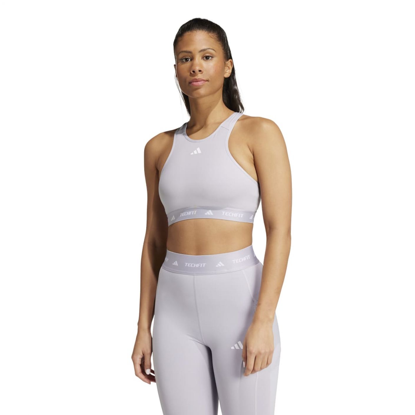 Adidas Reggiseno Sportivo Techfit Medium-Support Bianco da Donna