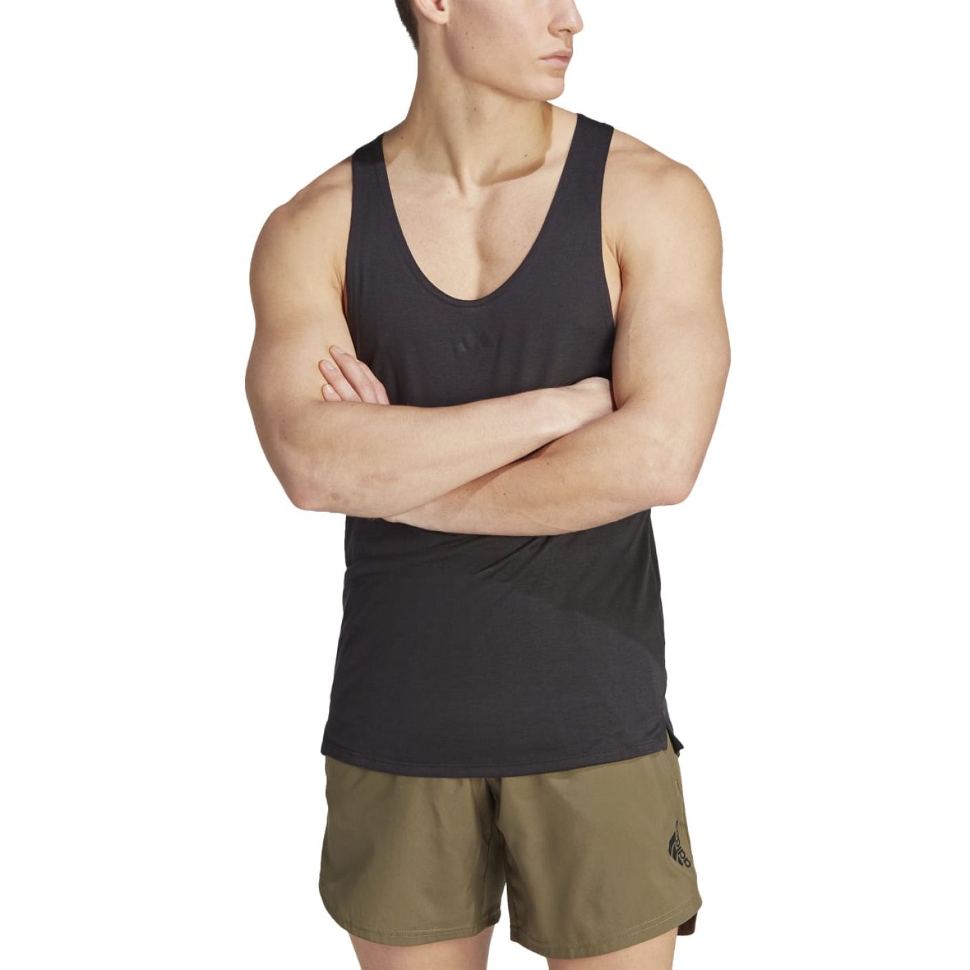 Adidas Herren – Workout Stringer Tanktop in Schwarz