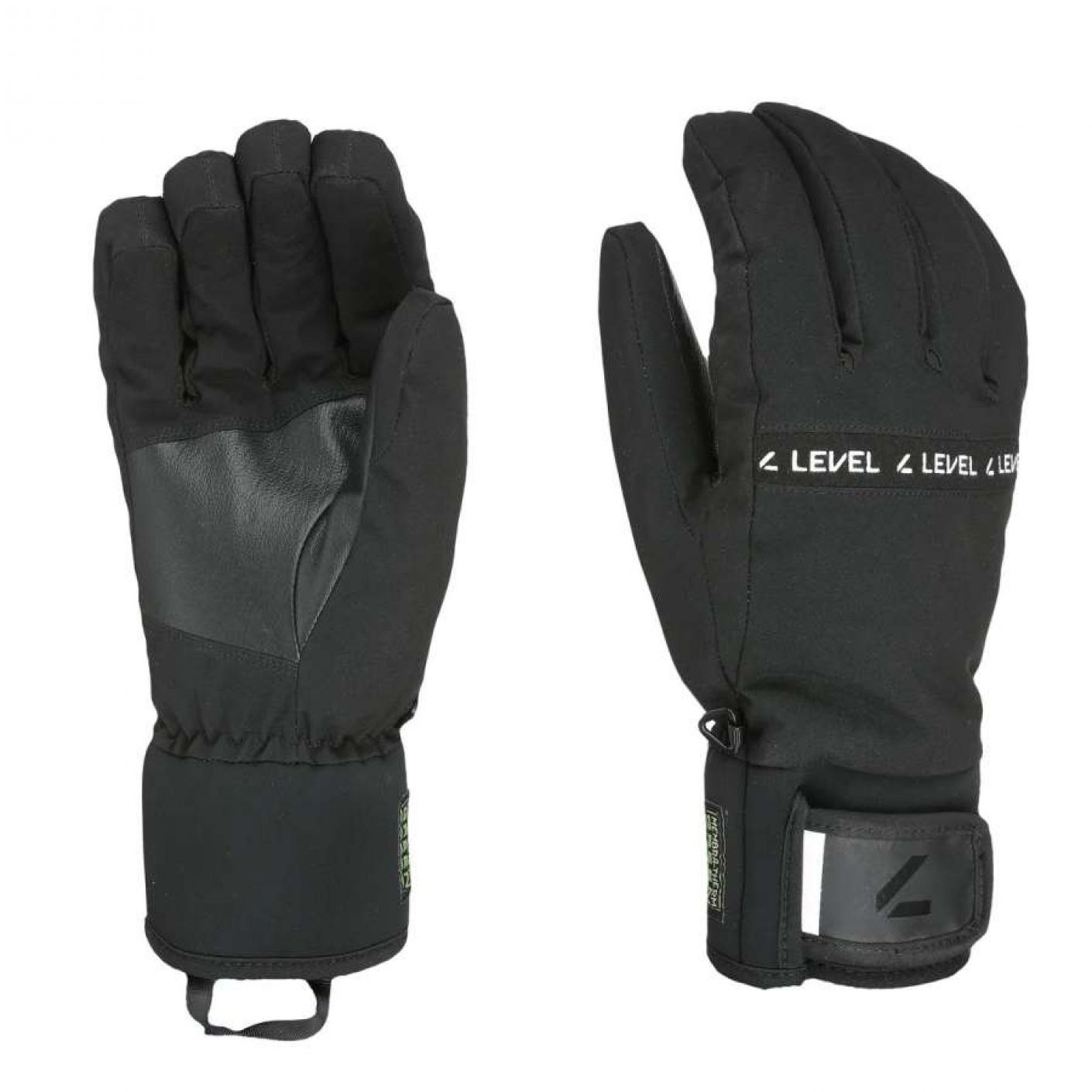 Level Guanti Ski Hawk Black da Uomo