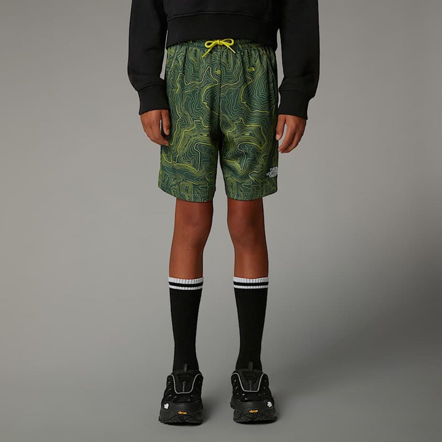 The North Face Never Stop Duck Green/Mouse Print Shorts für Kinder