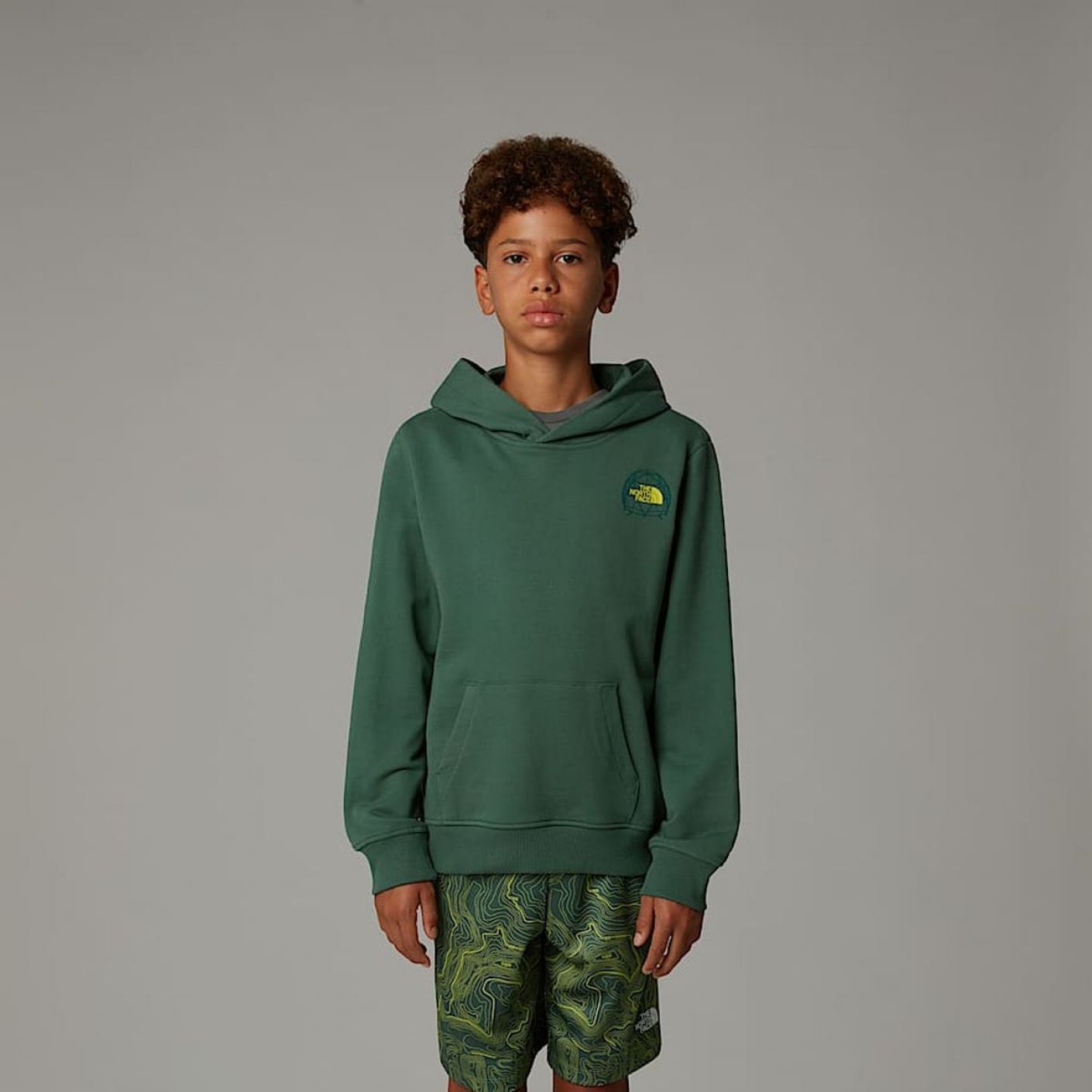 The North Face Relaxed Graphic Hoodie für Jungen in Entengrün