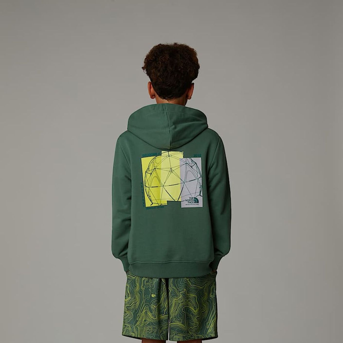 The North Face Relaxed Graphic Hoodie für Jungen in Entengrün