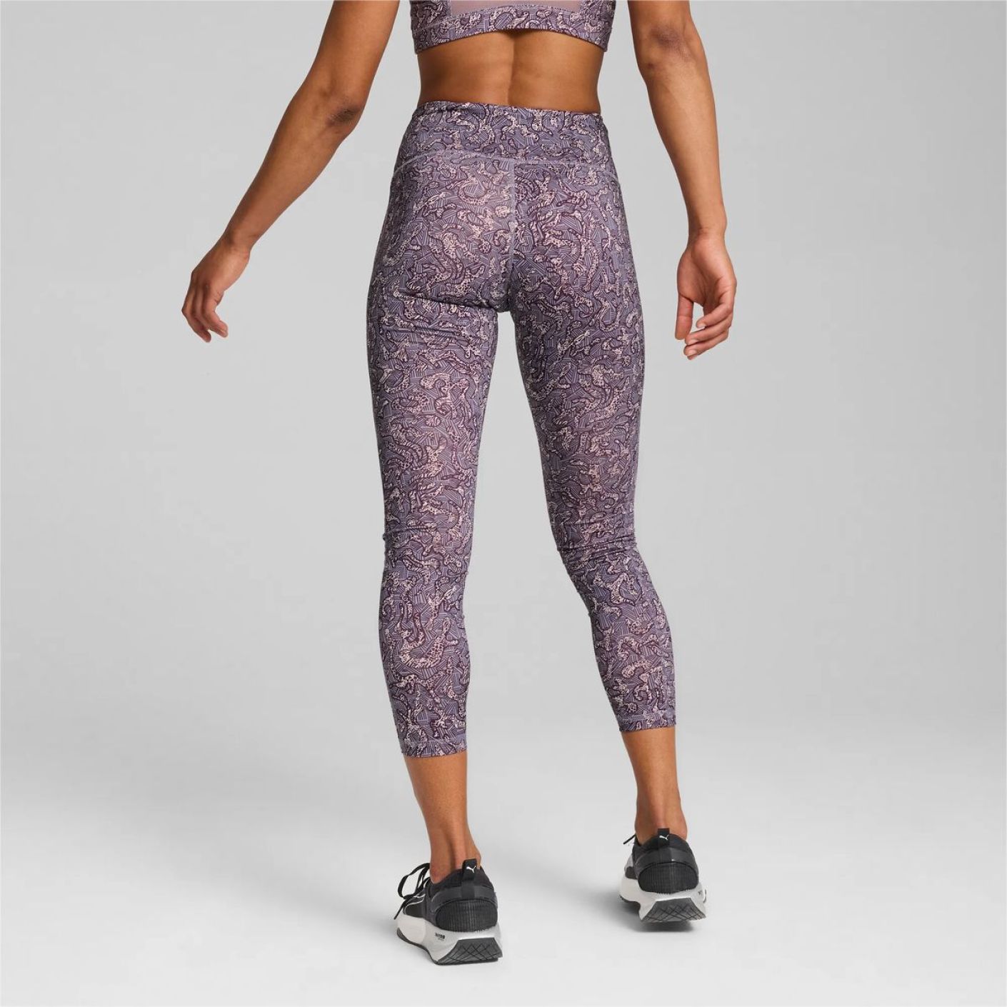 Puma Tight Train Fave 7/8 High Waisted Pale Plum/Coral AOP