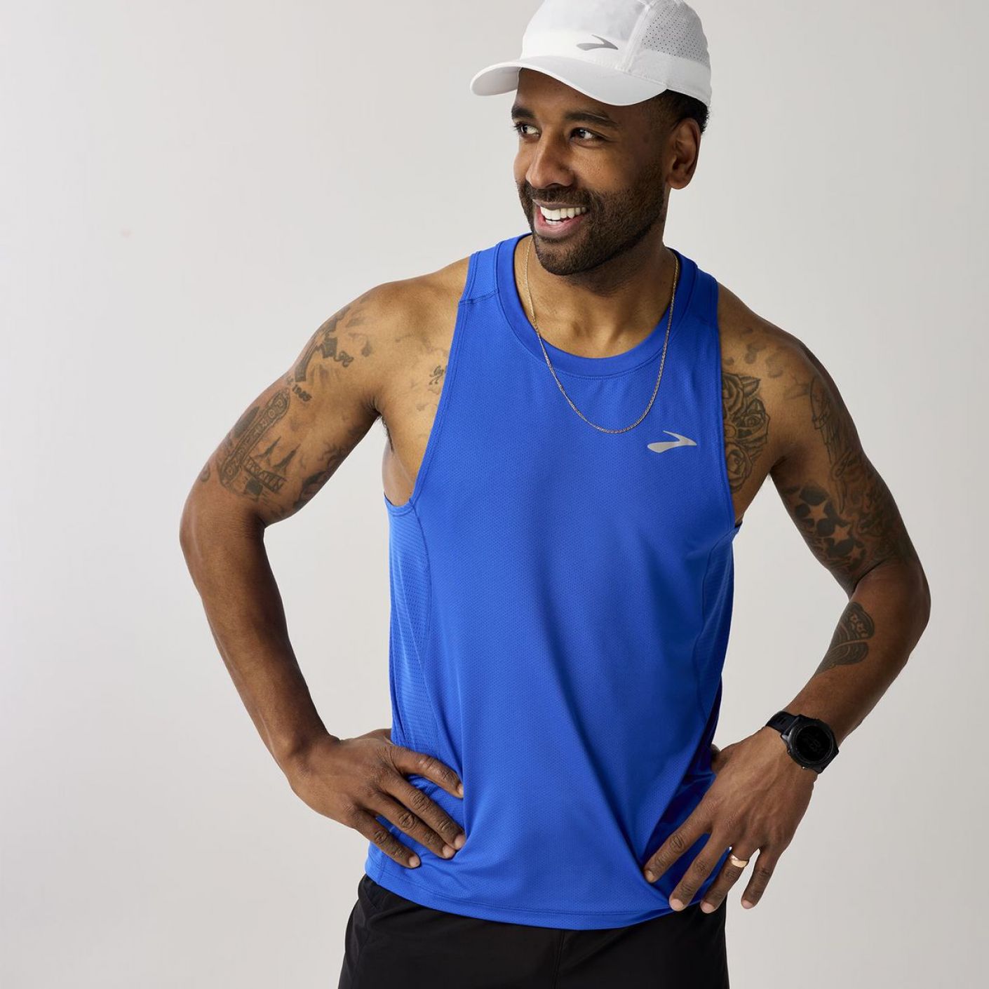 Brooks Canotta Atmosphere Singlet 3.0 Neo Blue da Uomo