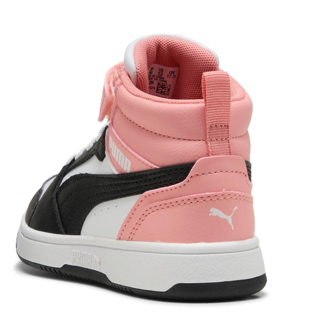 Puma Rebound V6 Mid AC+PS Weiß/Starkes Grau/Pink Fruit