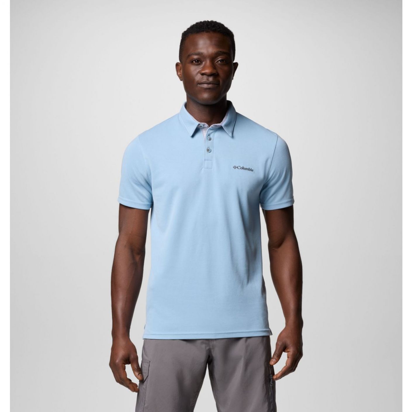 Columbia Polo Nelson Point Ripple Blue da Uomo