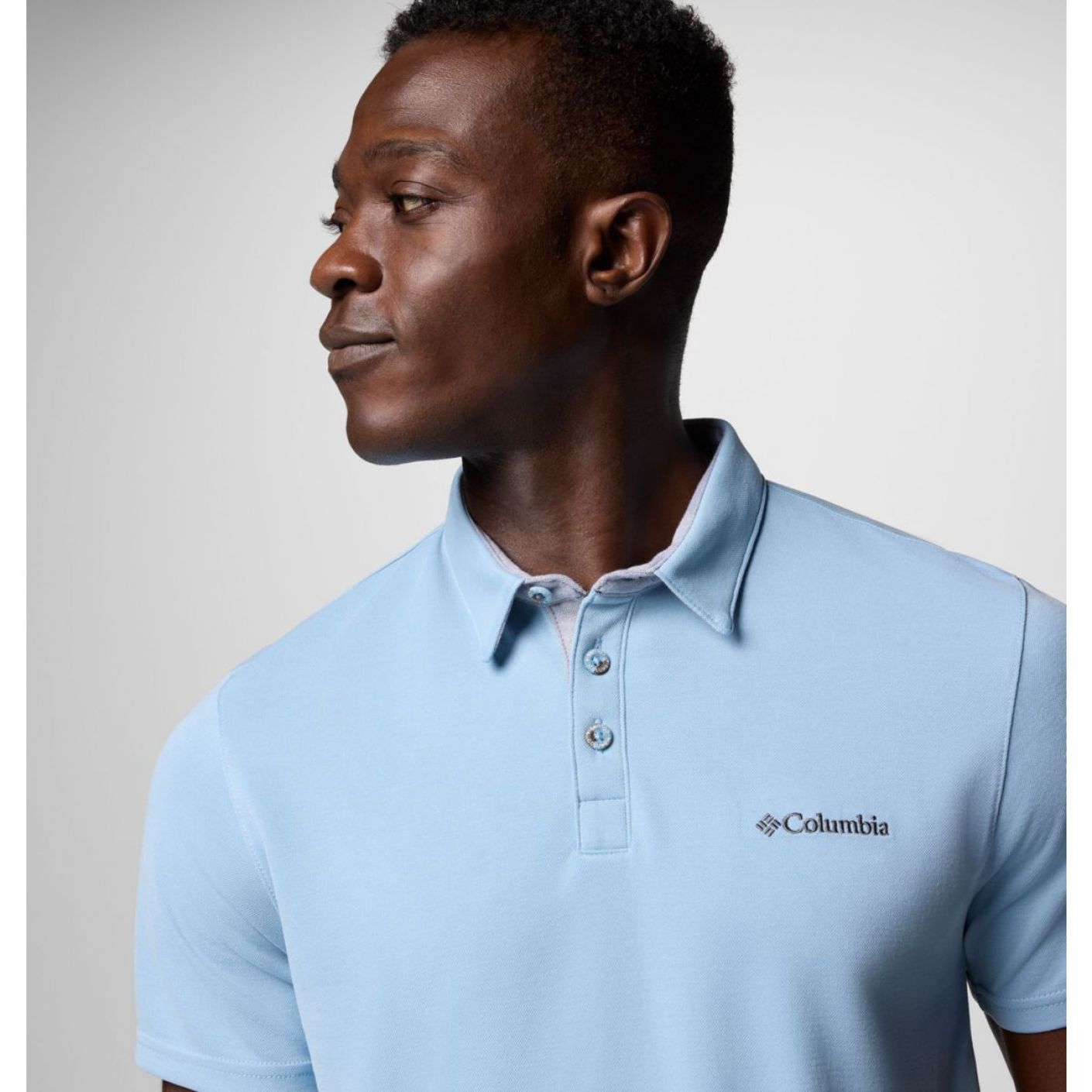 Columbia Polo Nelson Point Ripple Blue da Uomo