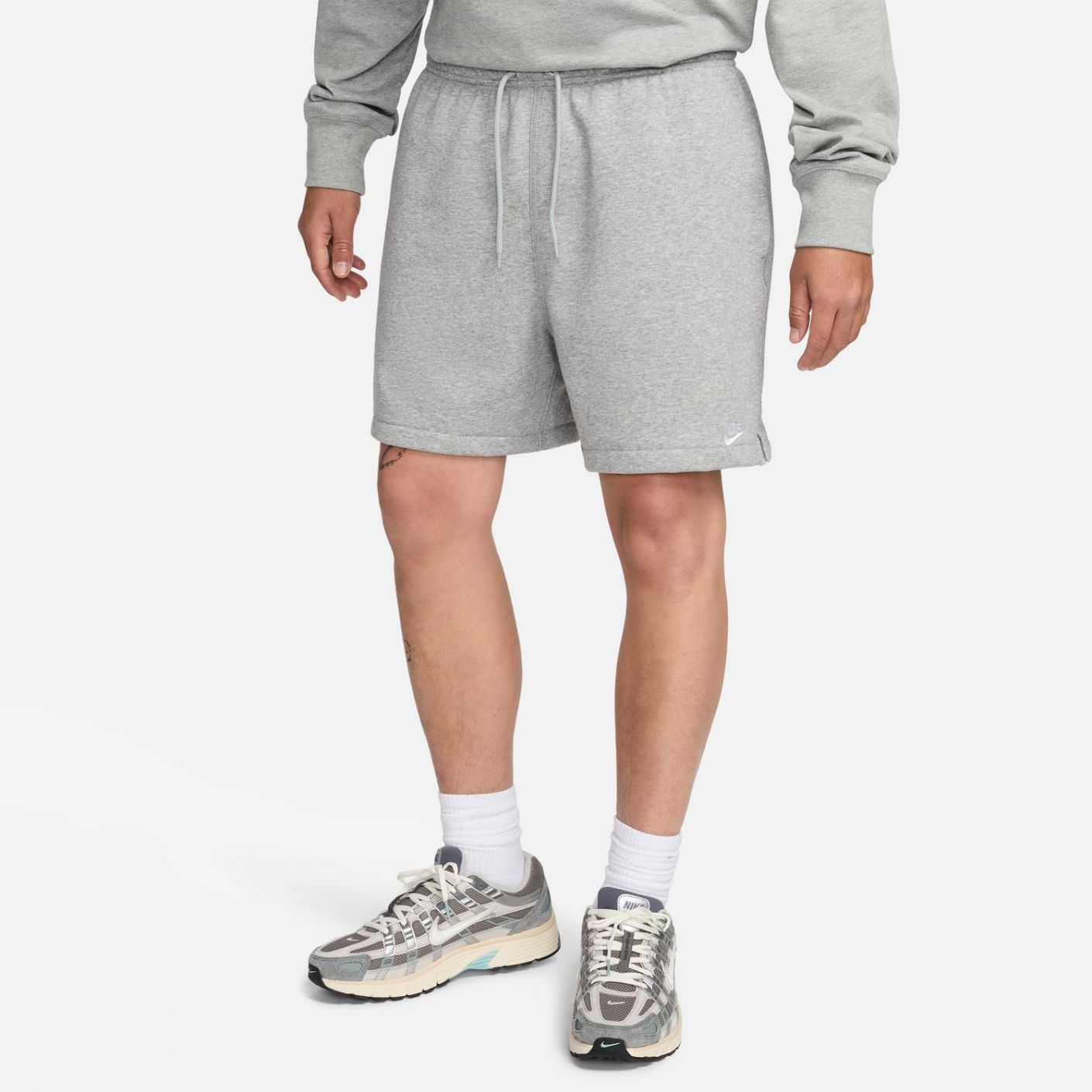 Nike Flow Shorts für Herren aus French Terry, Grau