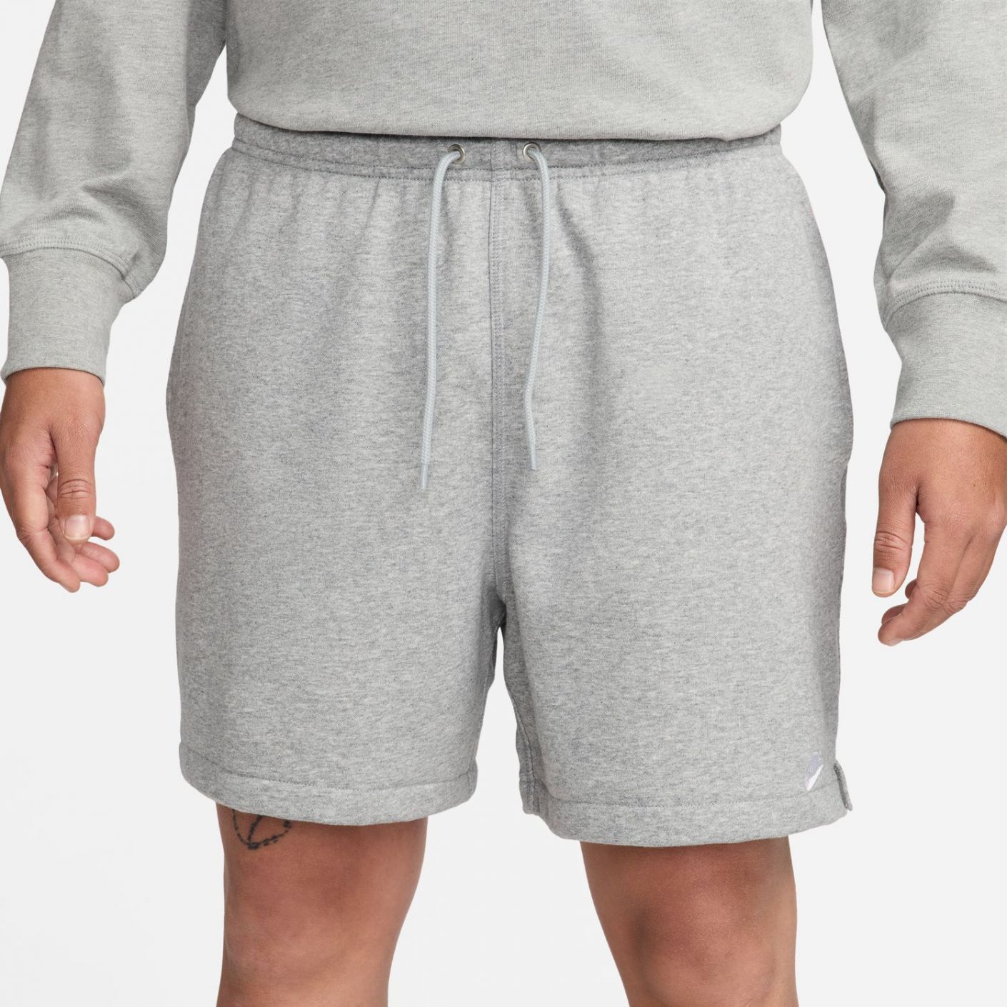 Nike Flow Shorts für Herren aus French Terry, Grau