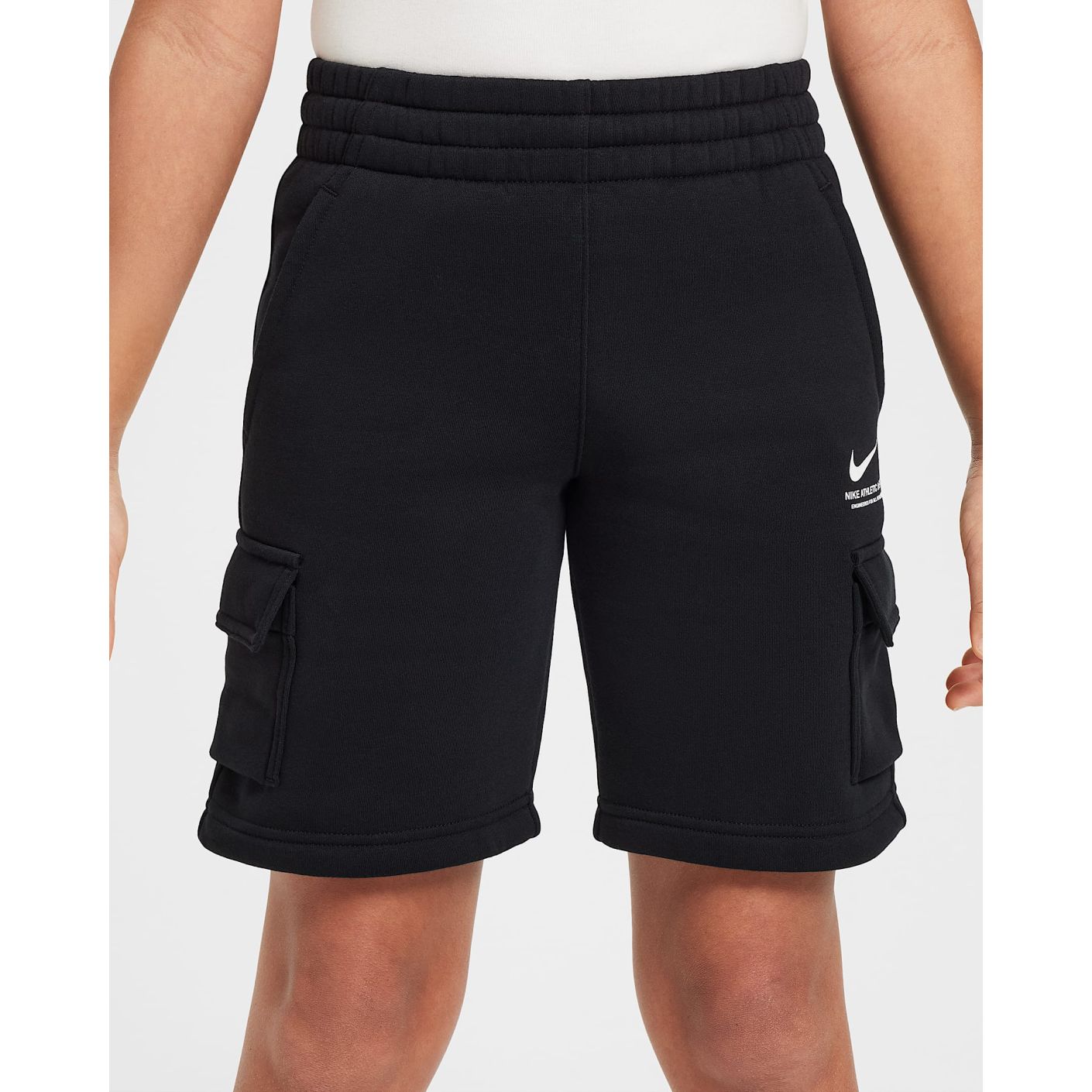 Nike Jungen Fleece-Cargo-Shorts in Schwarz