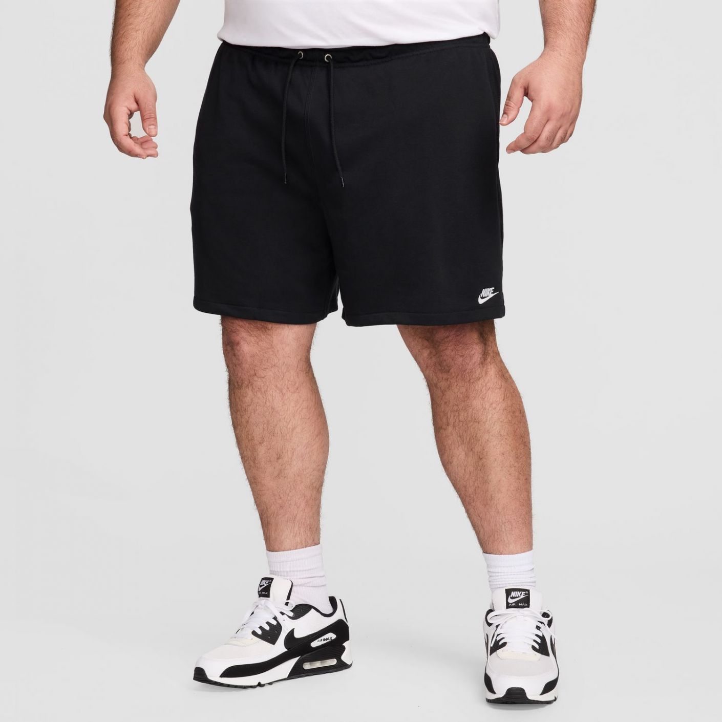 Nike Flow Shorts für Herren aus French Terry, Schwarz