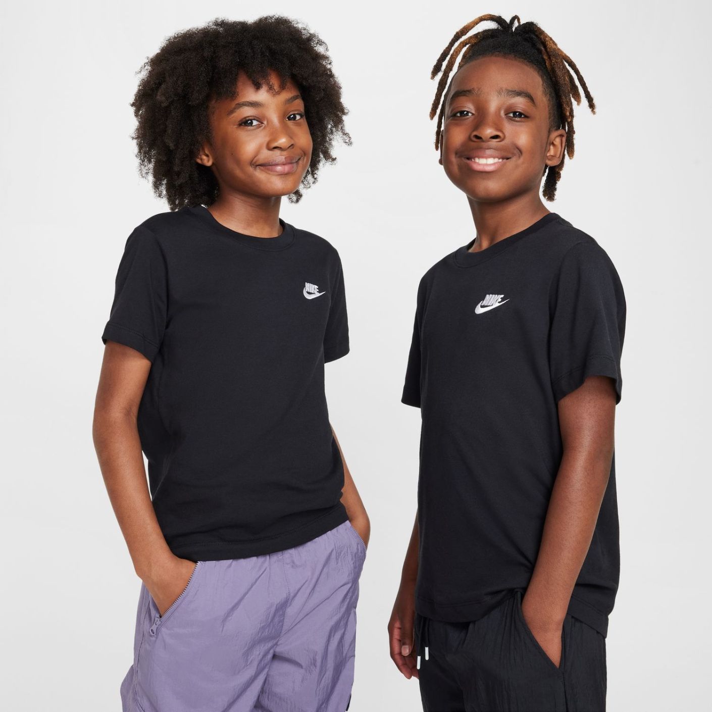 Nike T-Shirt with Embroidered Logo Black for Boys