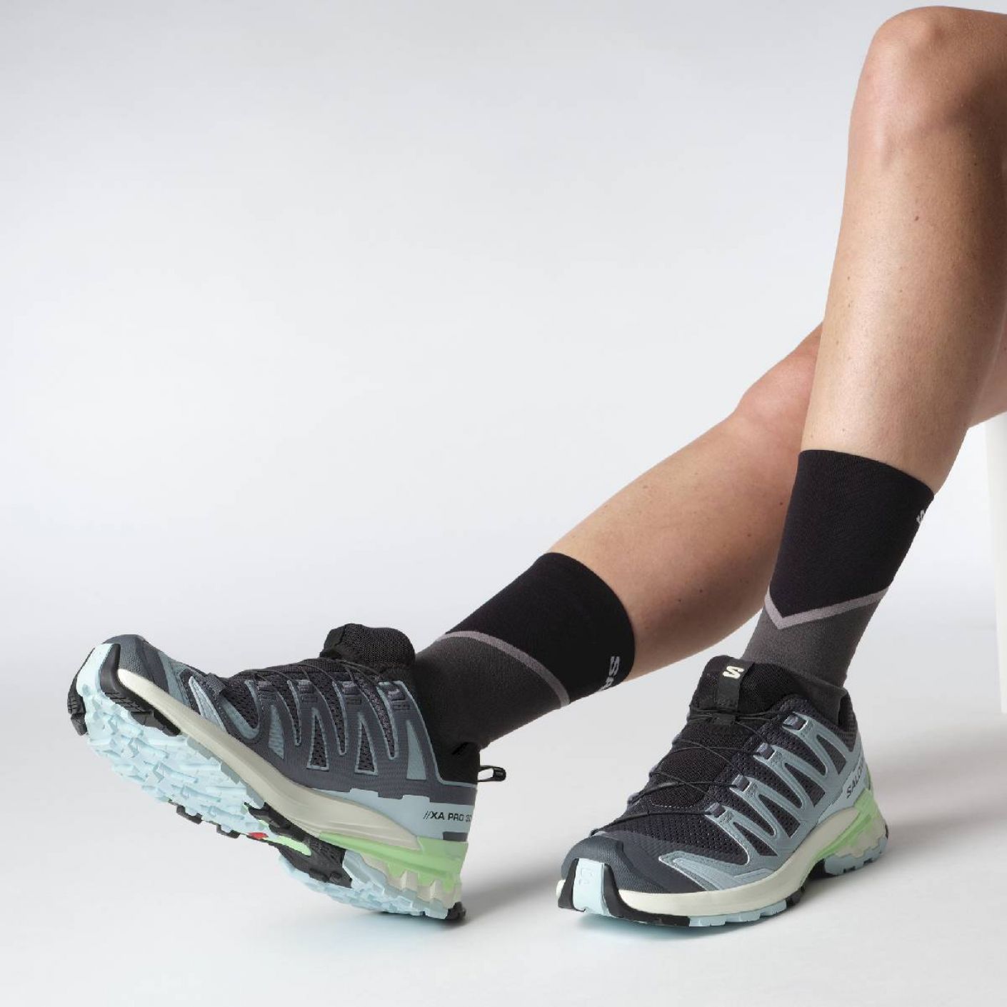 Salomon XA Pro 3D V9 Turbulence/Iced Aqua/Patina Green für Damen