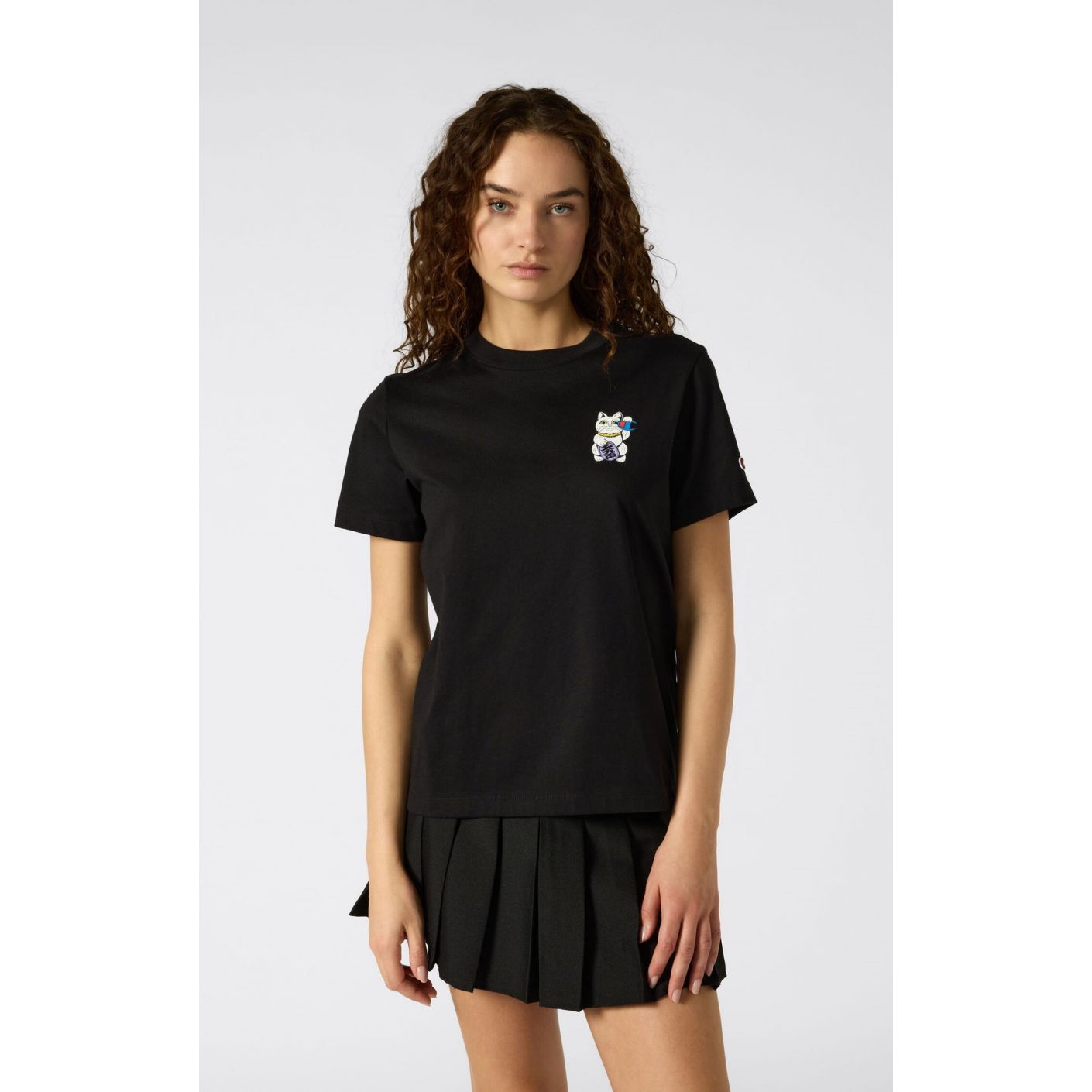 Champion Damen – T-Shirt mit C-Table-Grafik in schwarz