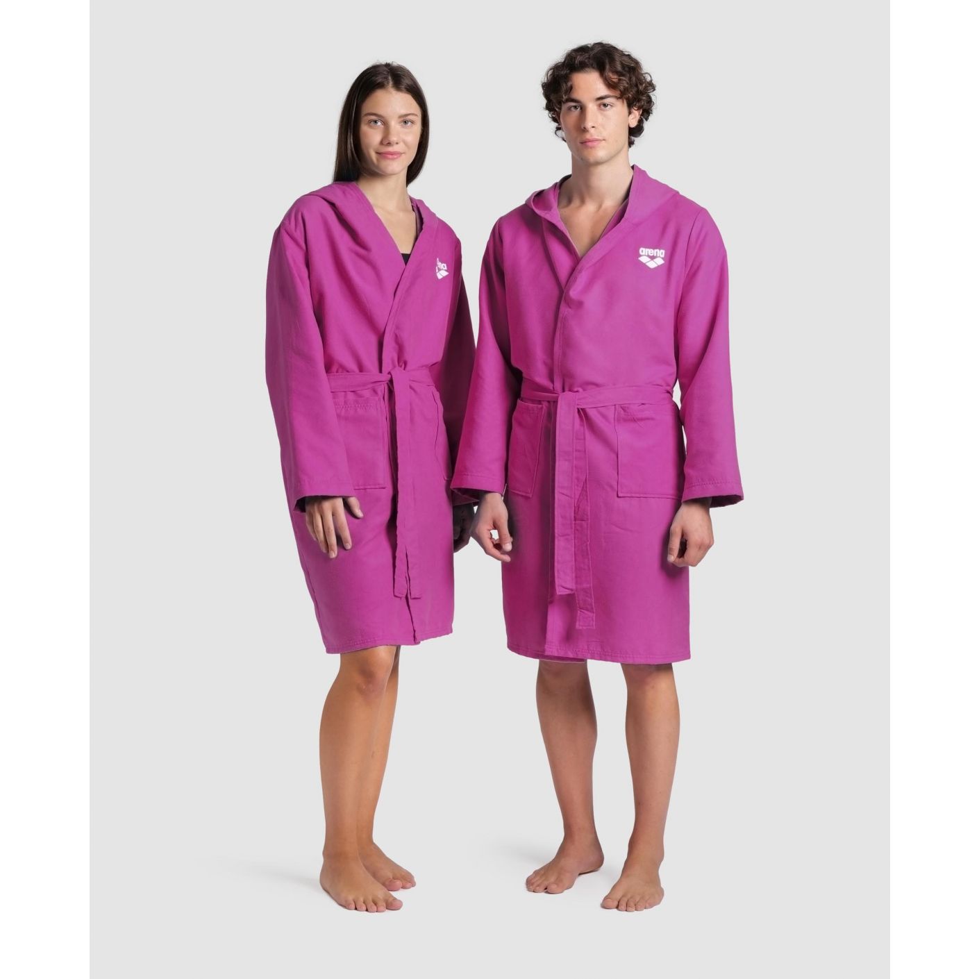 Arena Accappatoio Compact Microfiber Shocking Pink/White