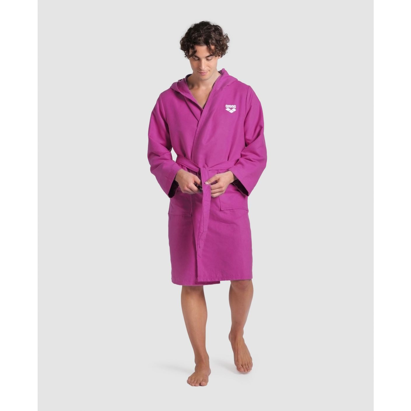 Arena Accappatoio Compact Microfiber Shocking Pink/White