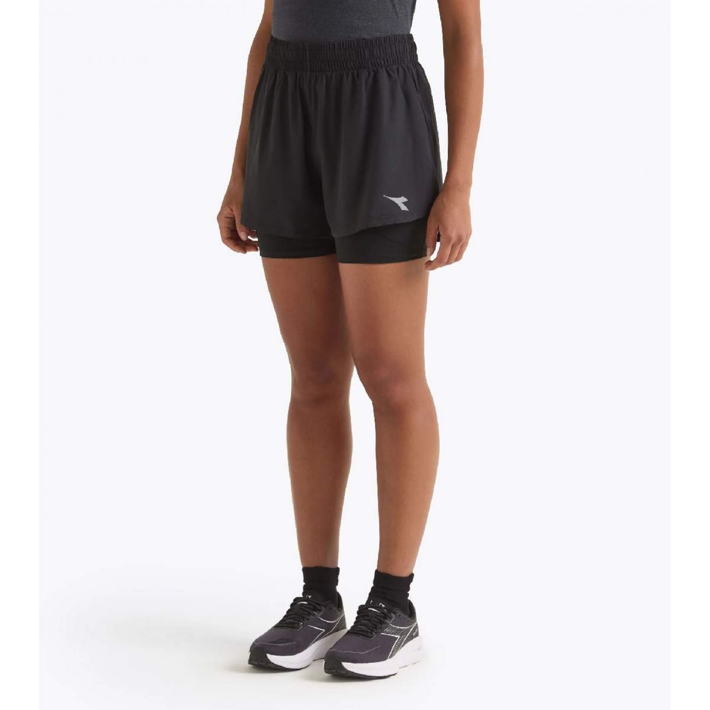 Diadora Running Shorts 2in1 Run Black for Women