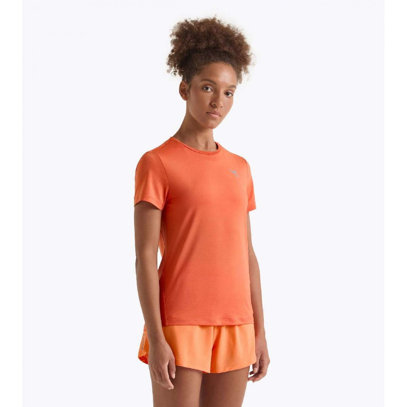 Diadora T-Shirt Tech Run Crew orange Damen
