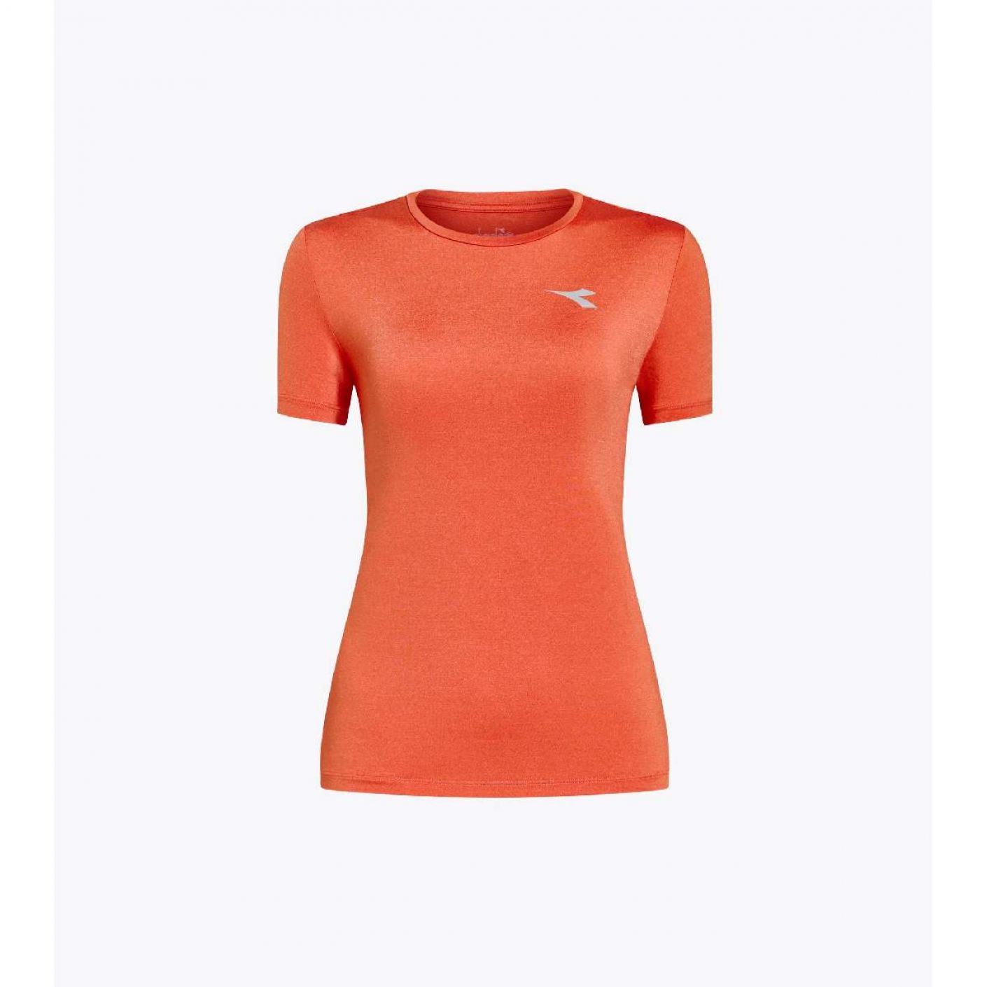 Diadora T-Shirt Tech Run Crew Orange Women
