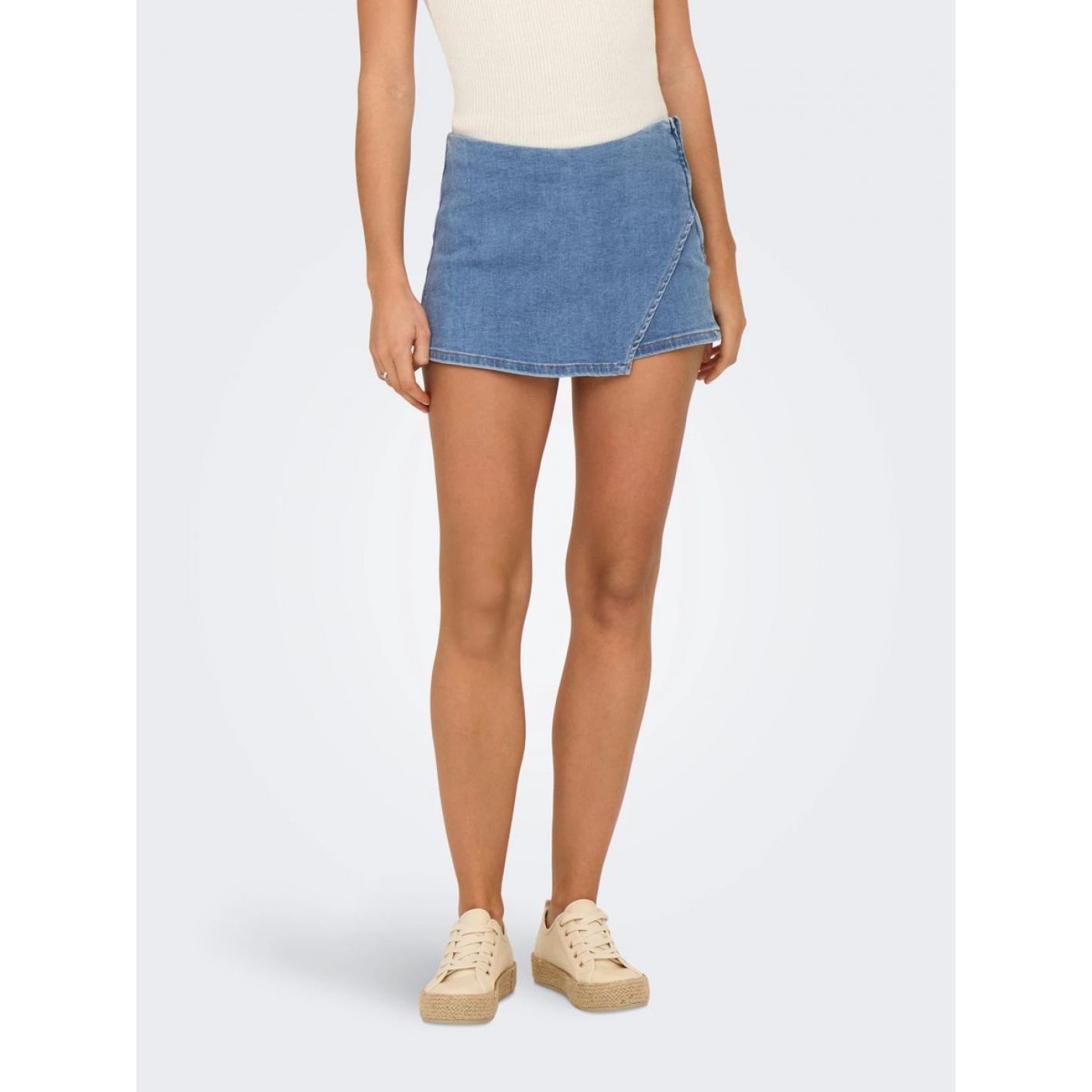 Only Onlmist Yasmine Blau/Mittelblauer Jeansrock für Damen