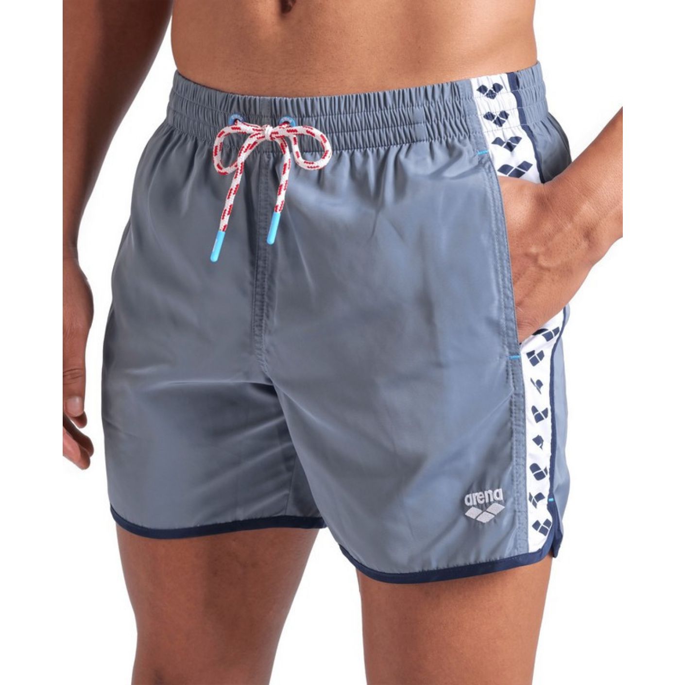 Arena Short Mare Team Stripe Grigio da Uomo