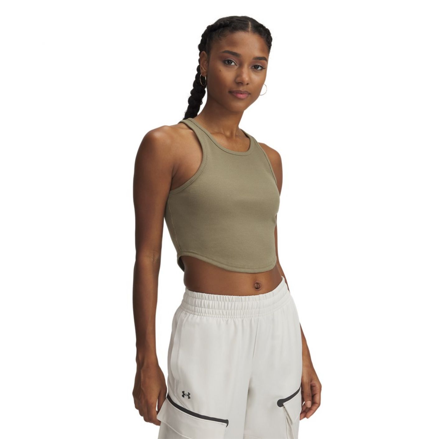 Under Armour Women's Rival Rib Tank Top Bayou/White