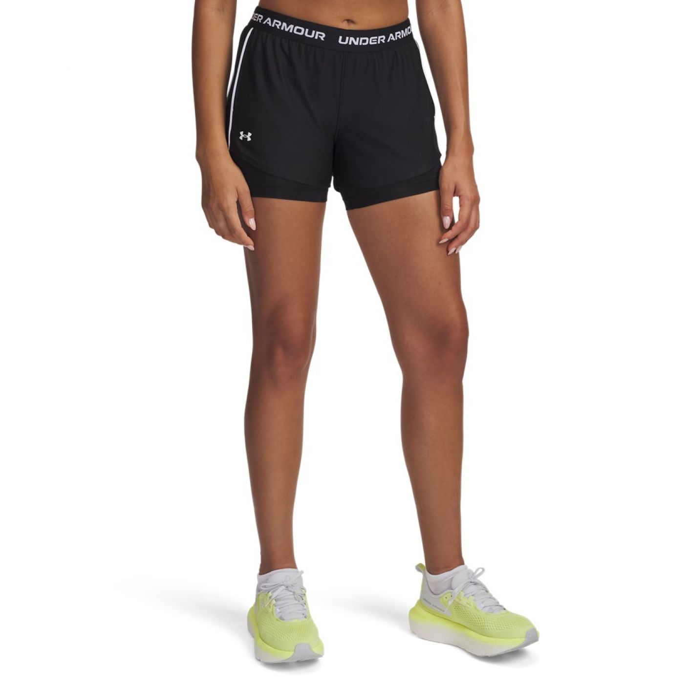 Under Armour Short Tech Play Up 2in1 Schwarz/Weiß für Damen