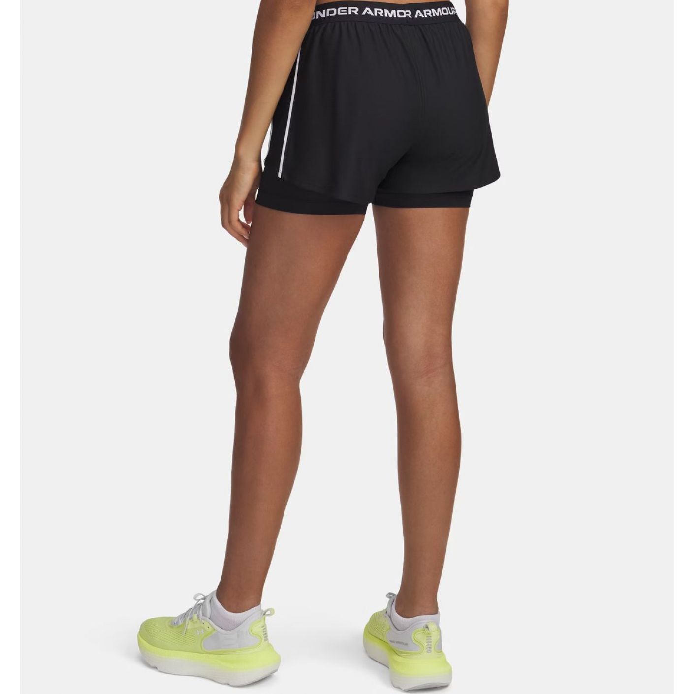 Under Armor Short Tech Play Up 2in1 Black/White for Women