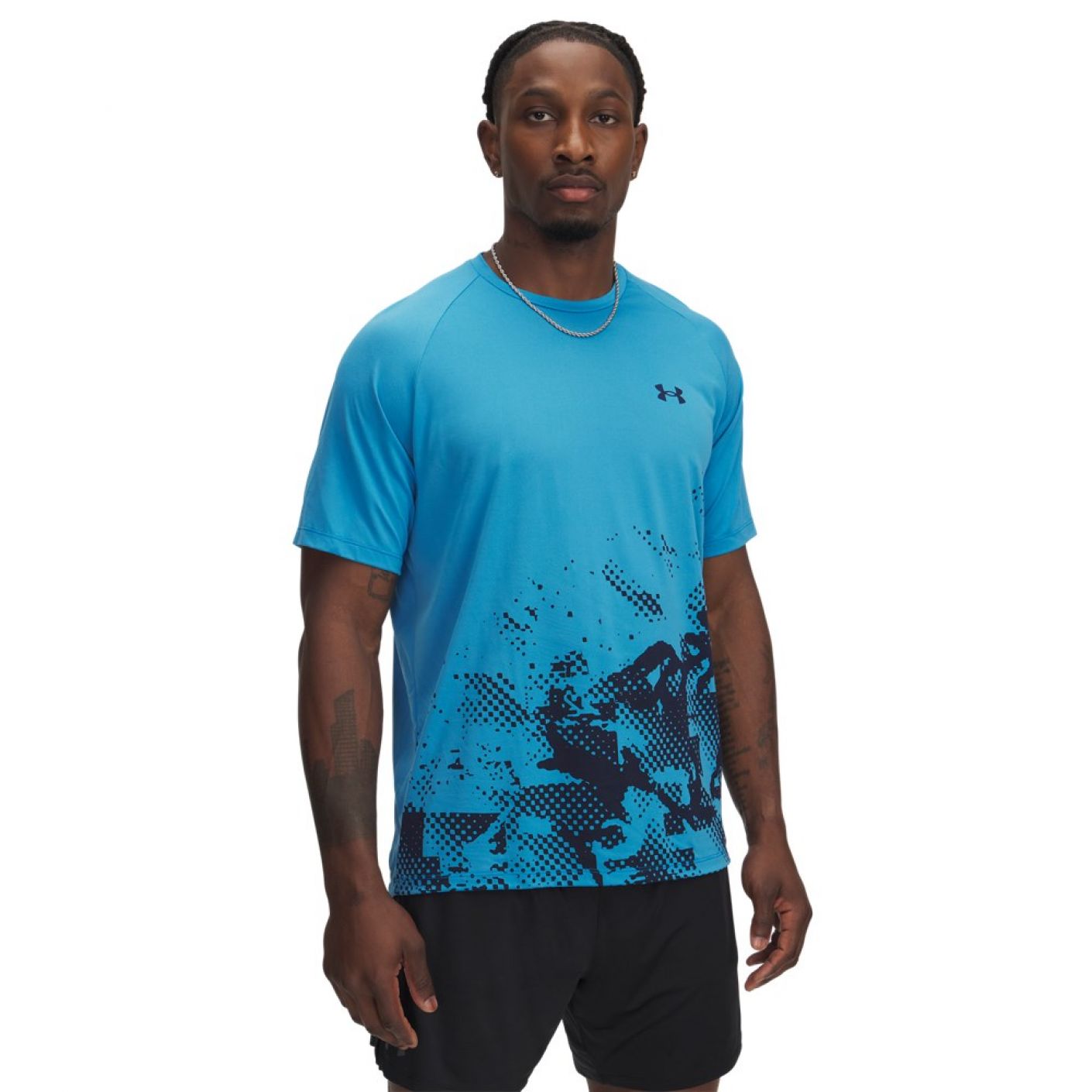 Under Armor Men's Tech Fade Ether Blue/Midnight Navy T-Shirt