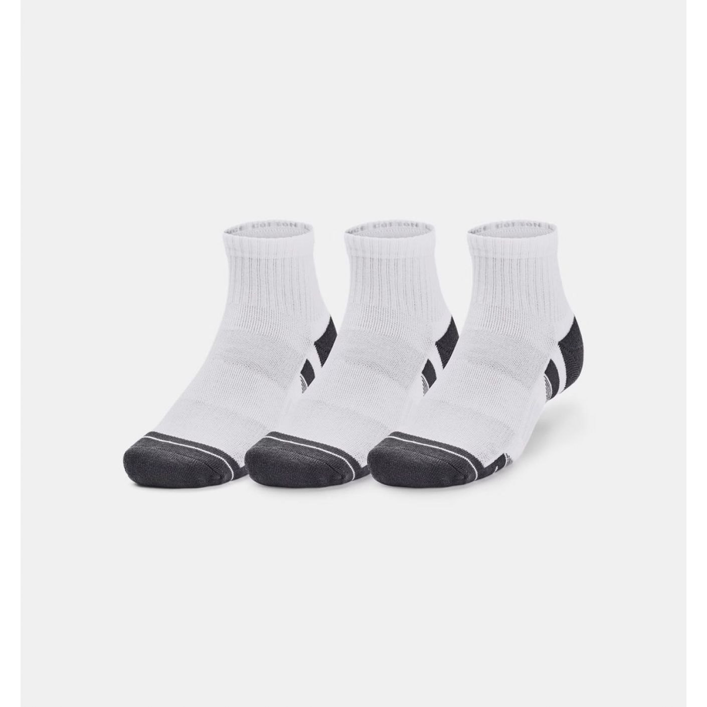 Under Armour Performance Cotton Quarter Socken 3 Paar Weiß/Pitch Gray