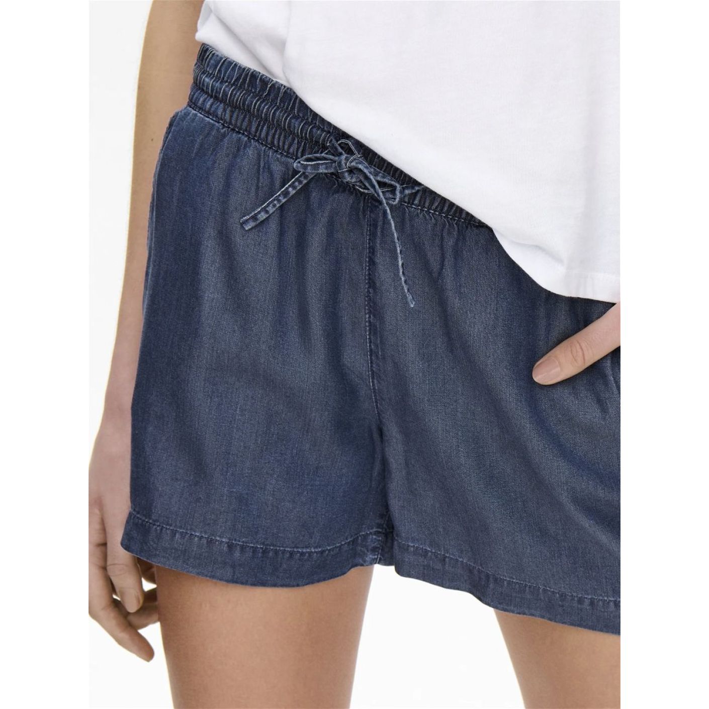 Only Short Onlpema Medium Waist Relaxed Fit Dunkelblauer Denim für Damen