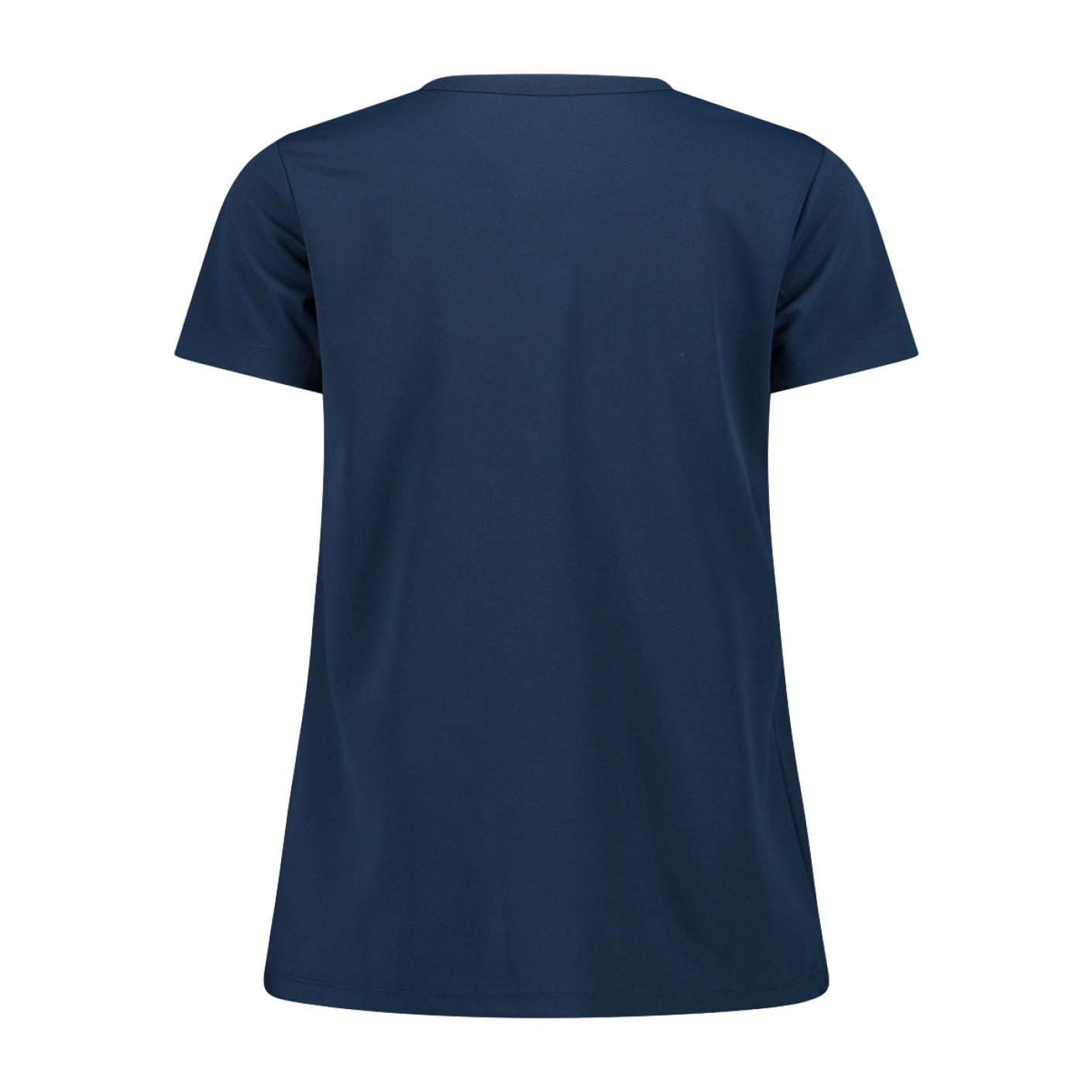 CMP Damen T-Shirt Rundhals mit Logo, Blau/Grau