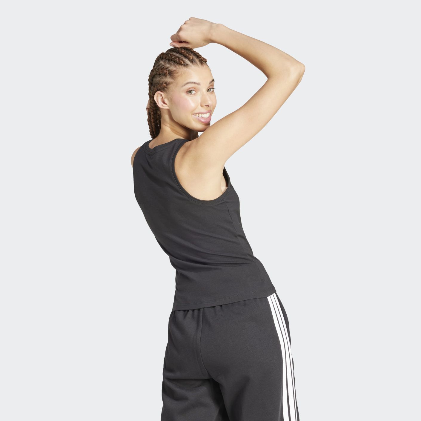Adidas Essentials Linear Slim Cotton Schwarz Damen