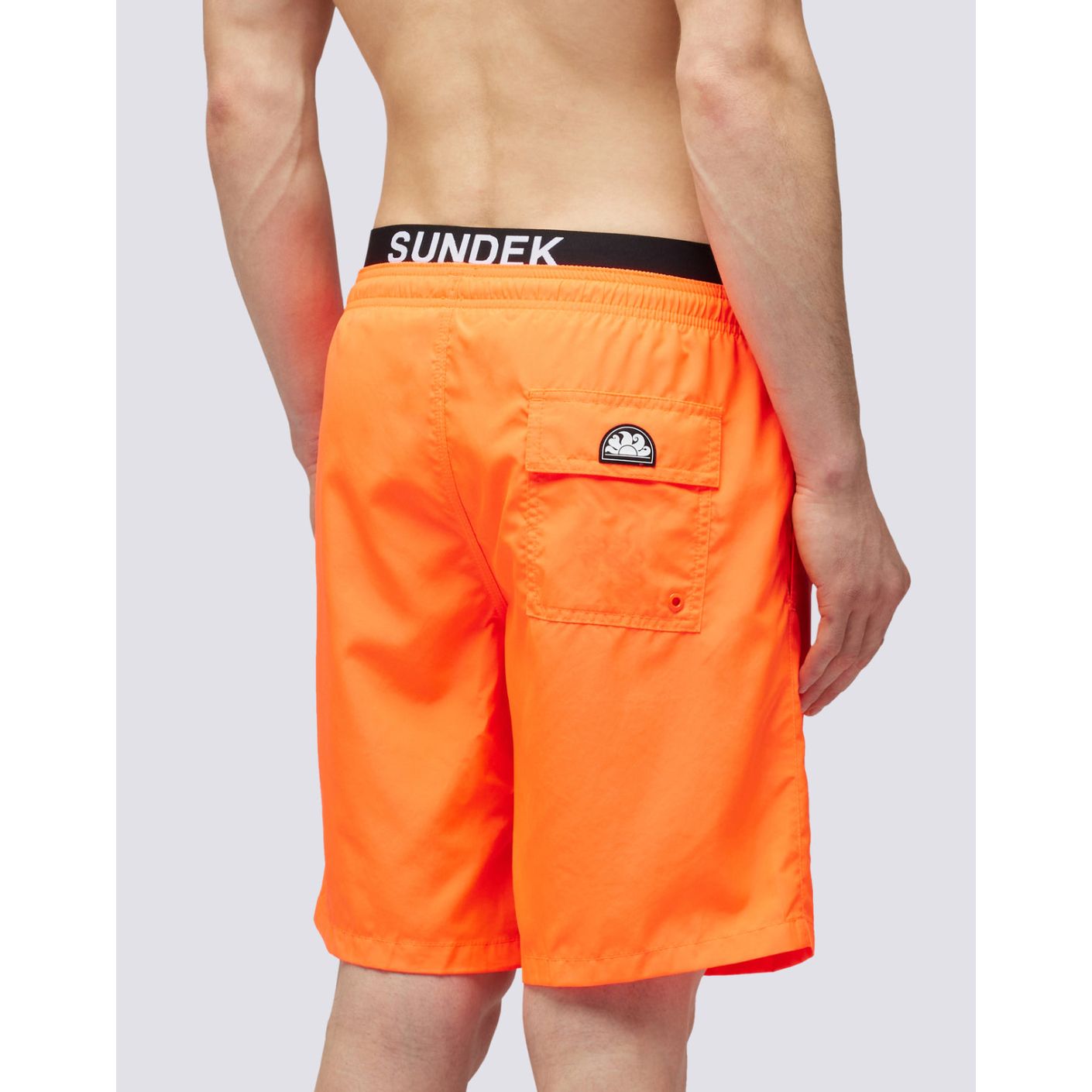 Sundek Herren-Badeshorts in Hellpoly-Orange