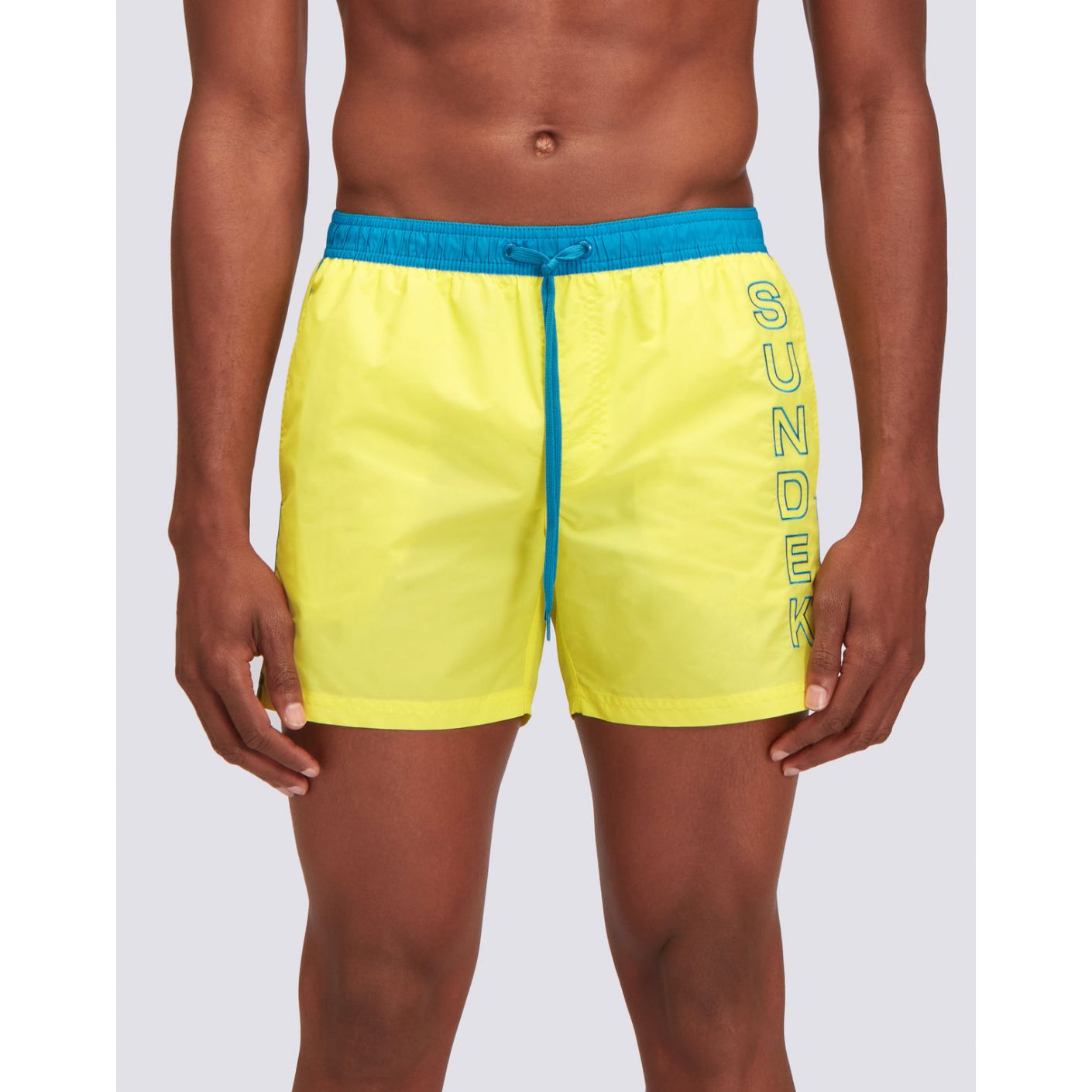 Sundek Iconic Taft-Badeboxer in Gelb