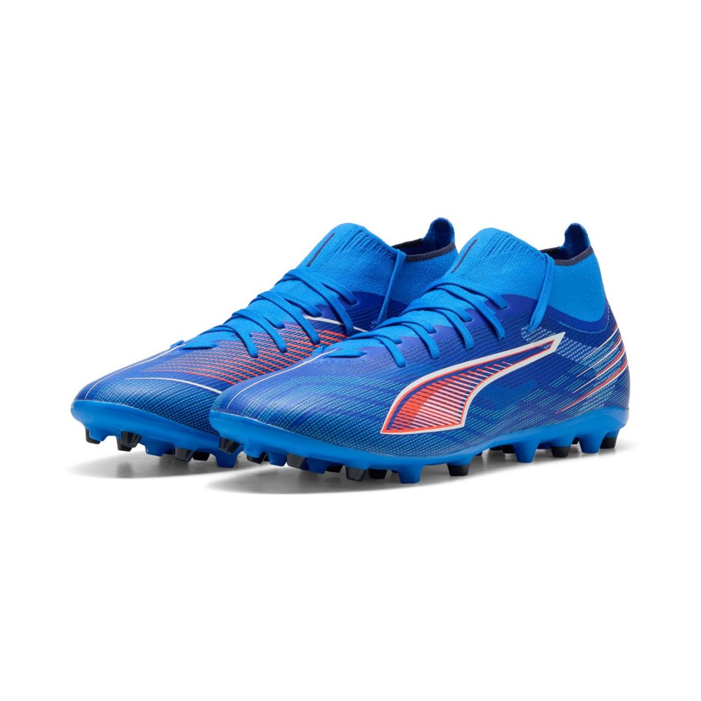 Puma Ultra 6 Match+ MG Blue/White/Glowing Red da Uomo