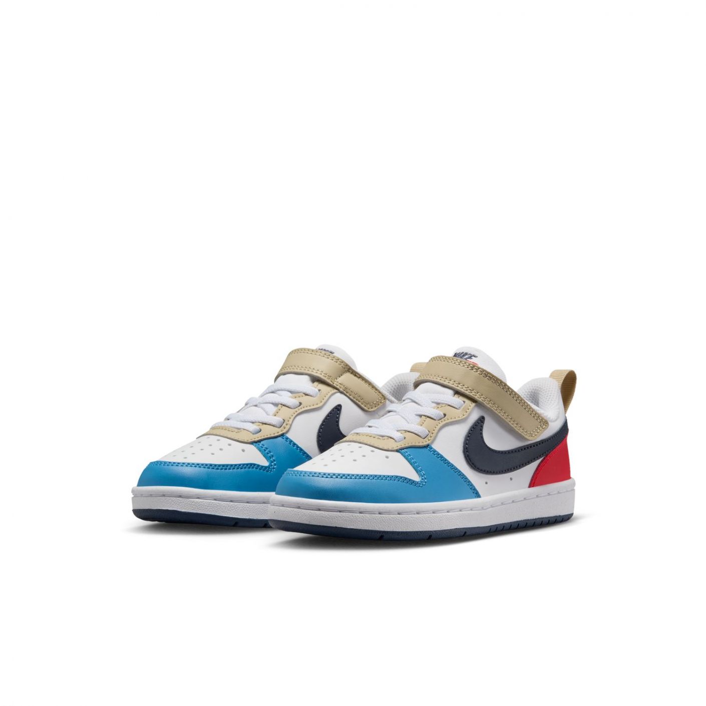 Nike Court Borough Low Recraft Weiß/Thunder Blue-Lt Crimson