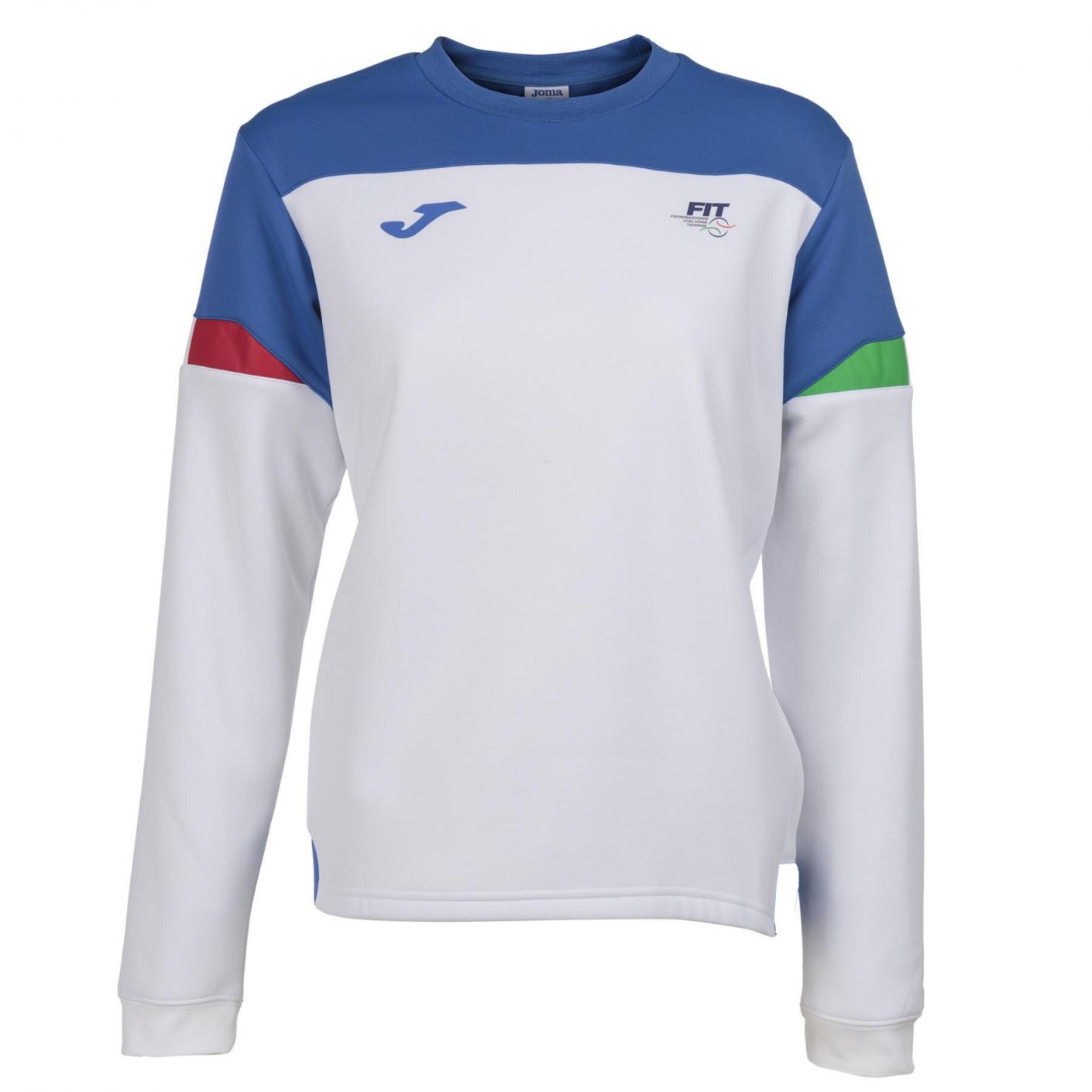 Joma Damen FIT Rundhals-Sweatshirt, Weiß/Blau