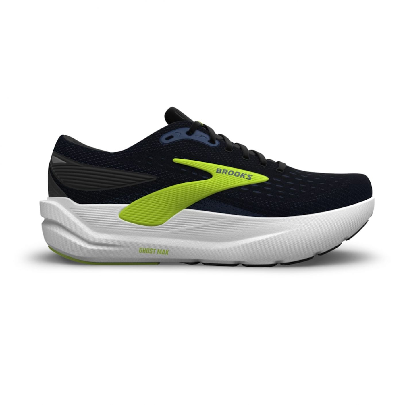 Brooks Ghost Max 3 Black/Navy/Acid Lime da Uomo
