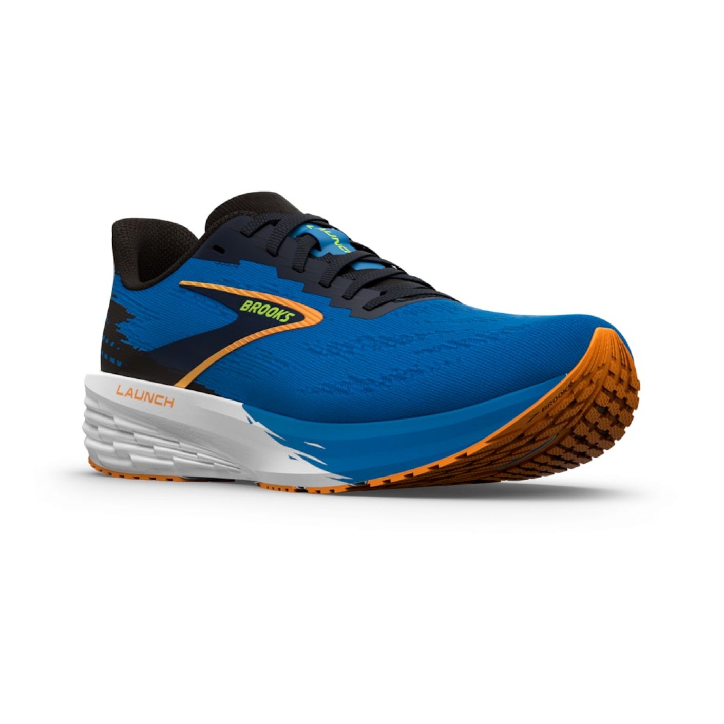 Brooks Launch 11 Black/Navy Peony/Orange da Uomo