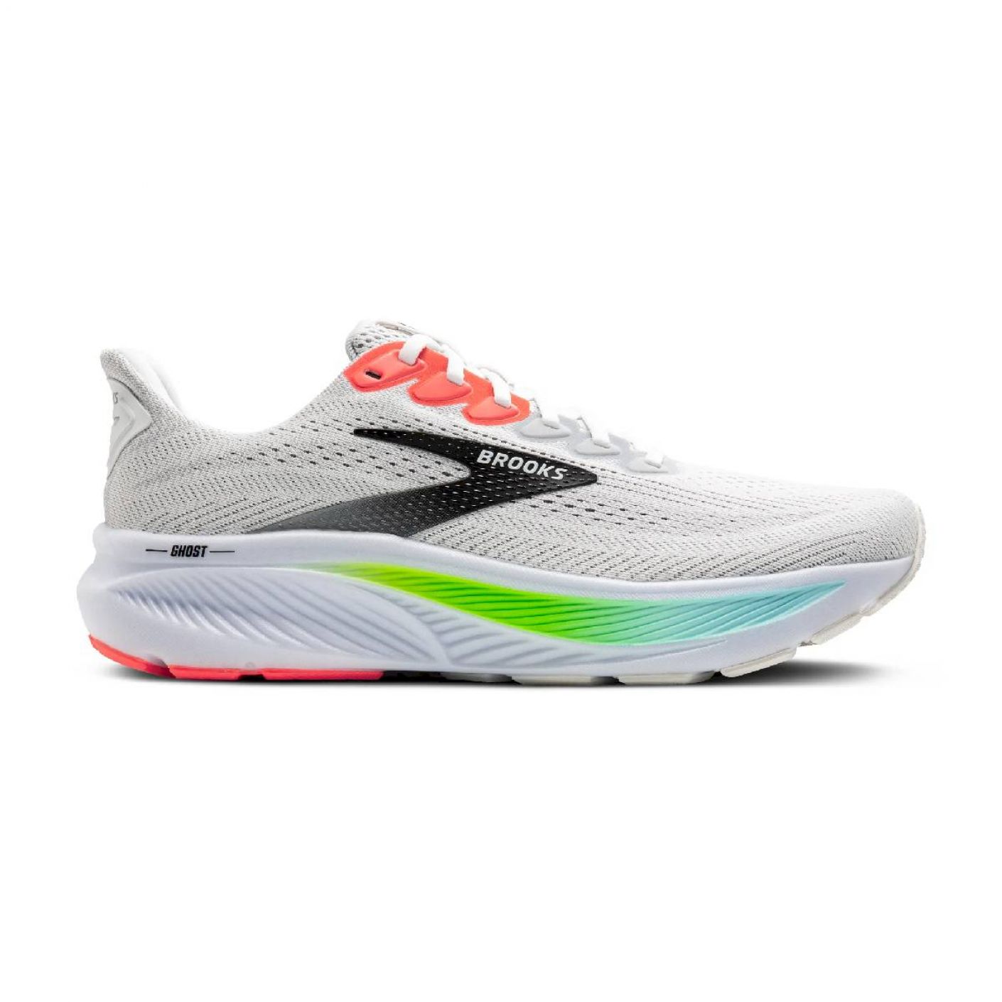Brooks Ghost 17 Weiß/Rosa Clay/Gecko für Herren