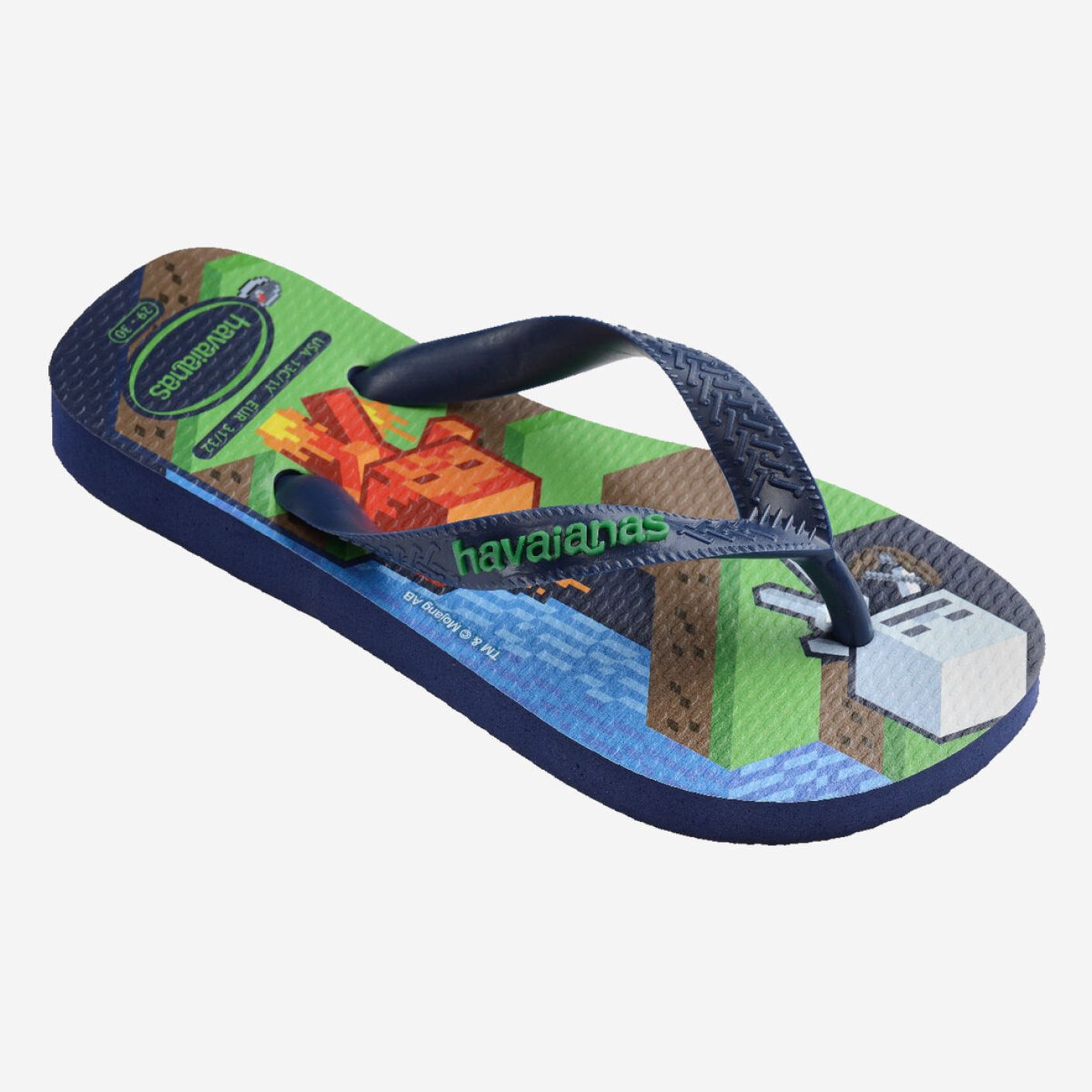 Havaianas Flip Flops Minecraft Junior Naby/Blau