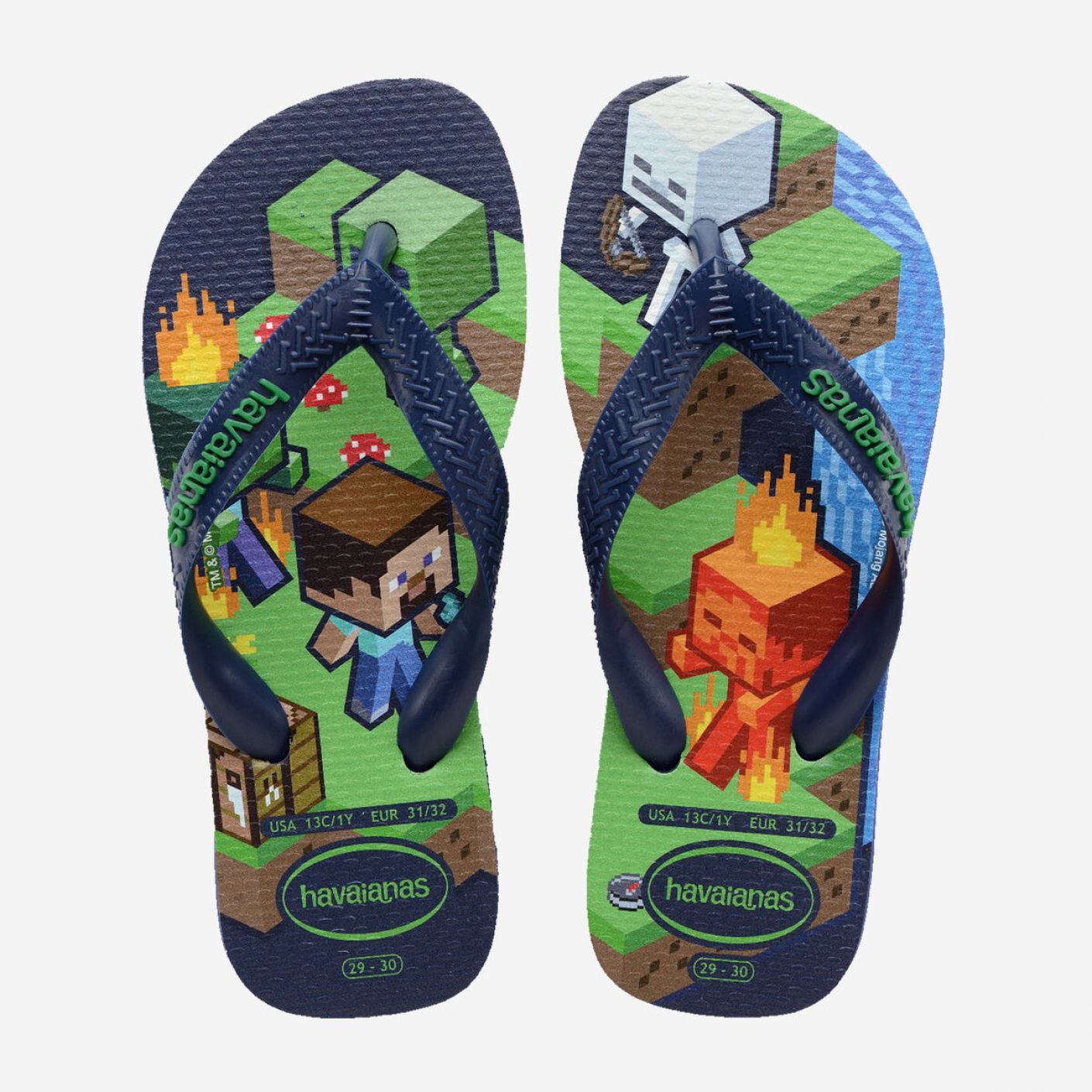Havaianas Flip Flops Minecraft Junior Naby/Blau
