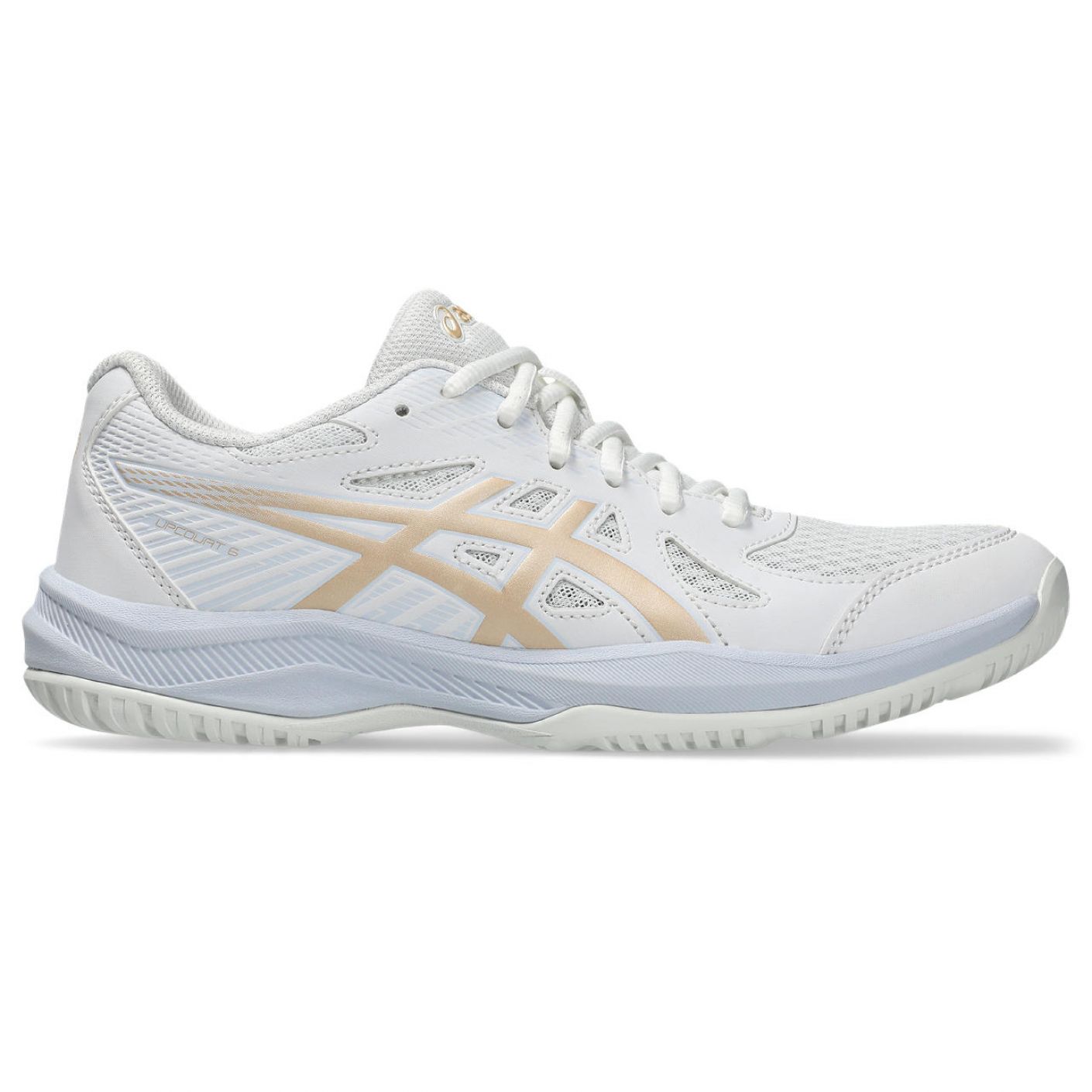  Asics Upcourt 6 White/Champagne Women's